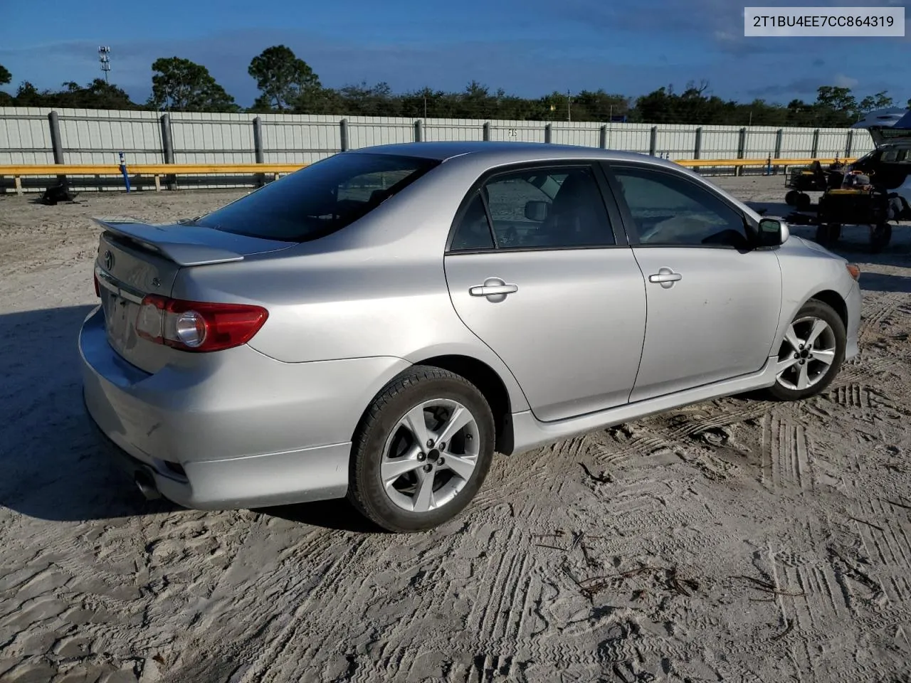 2012 Toyota Corolla Base VIN: 2T1BU4EE7CC864319 Lot: 77998414