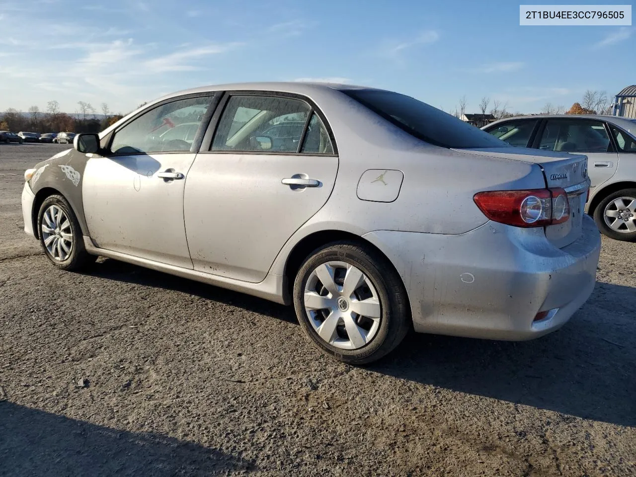 2012 Toyota Corolla Base VIN: 2T1BU4EE3CC796505 Lot: 78374744