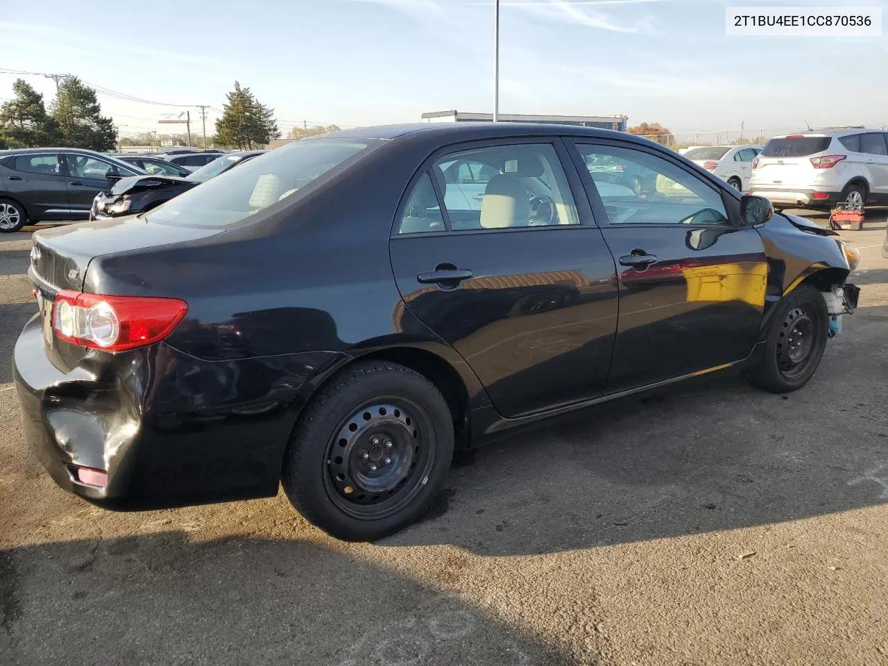 2012 Toyota Corolla Base VIN: 2T1BU4EE1CC870536 Lot: 78504884