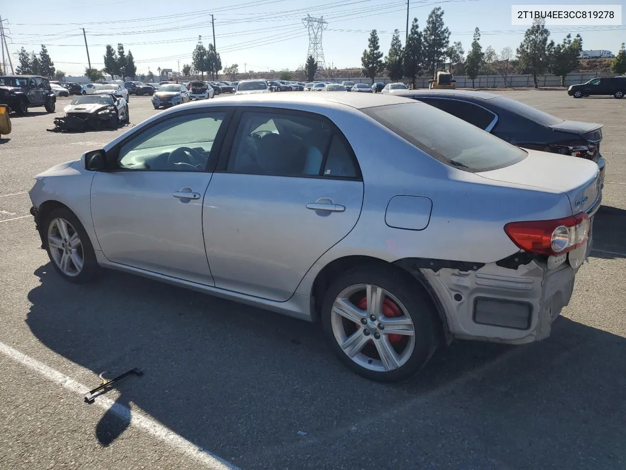 2012 Toyota Corolla Base VIN: 2T1BU4EE3CC819278 Lot: 78778344