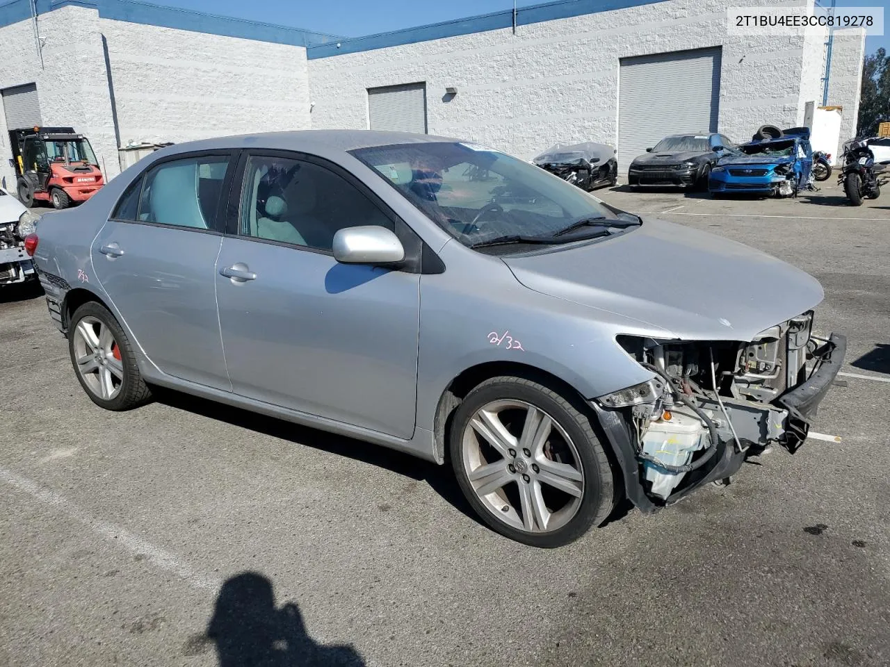 2012 Toyota Corolla Base VIN: 2T1BU4EE3CC819278 Lot: 78778344