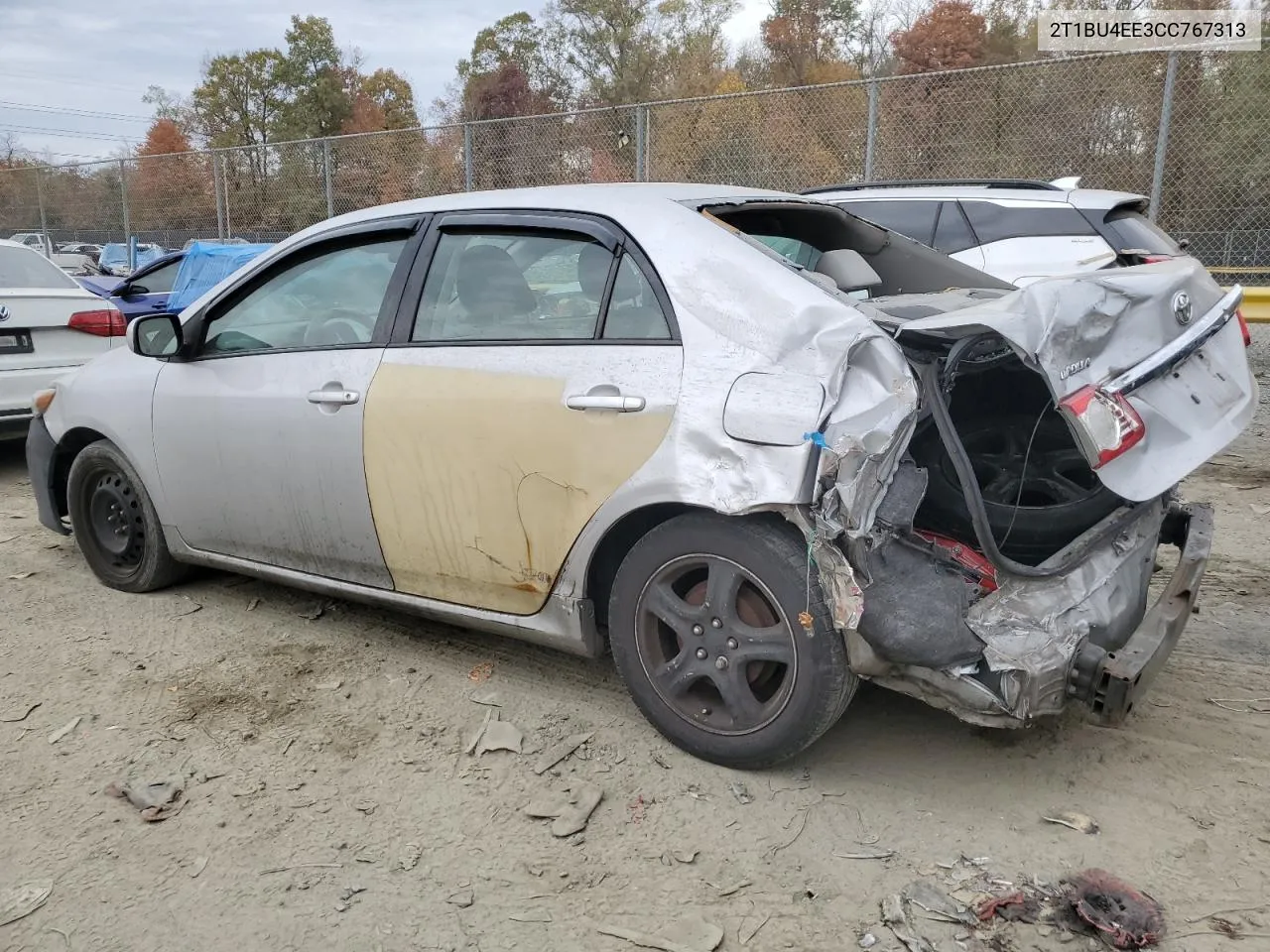 2012 Toyota Corolla Base VIN: 2T1BU4EE3CC767313 Lot: 78901404