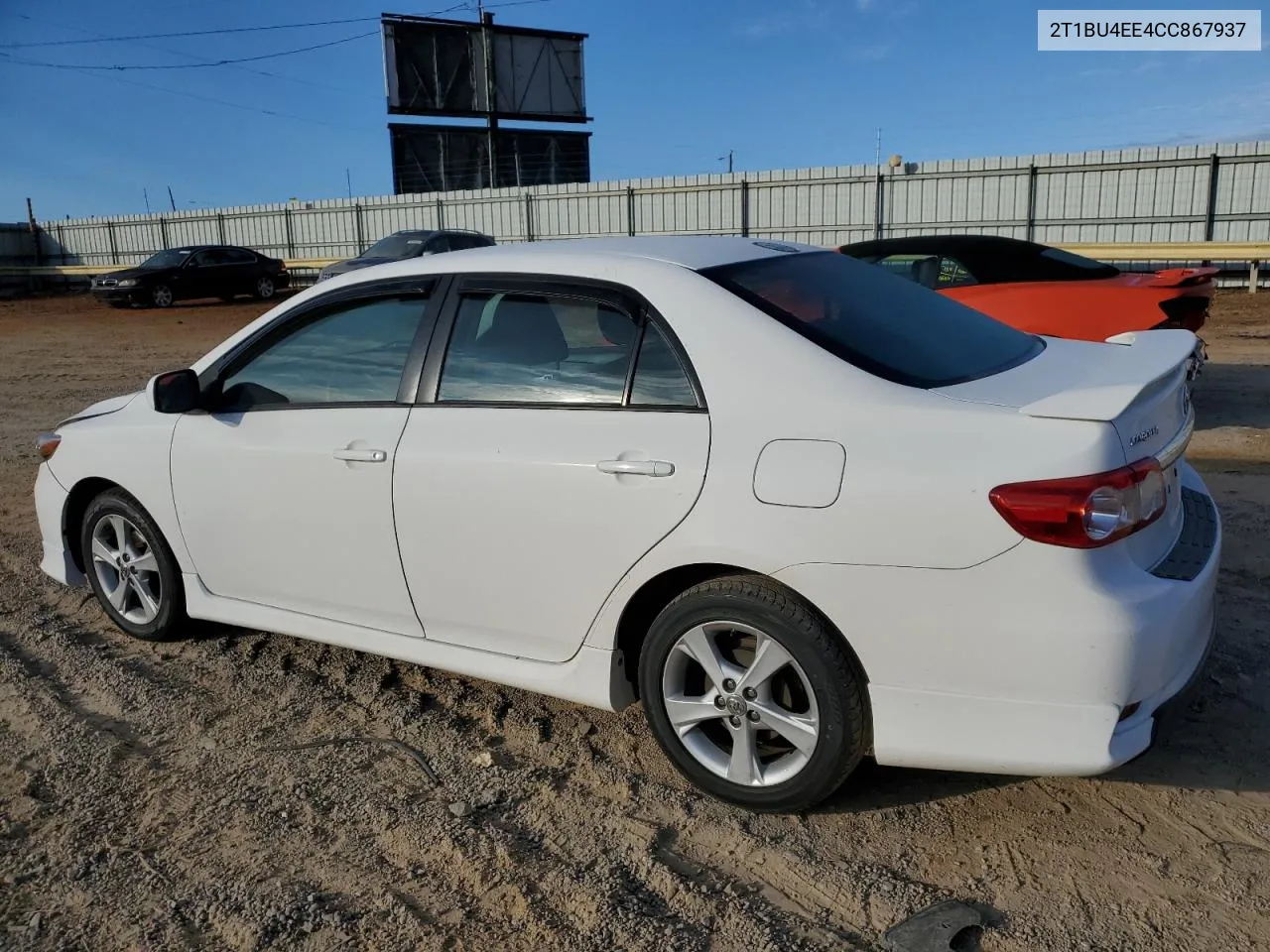 2012 Toyota Corolla Base VIN: 2T1BU4EE4CC867937 Lot: 78938164