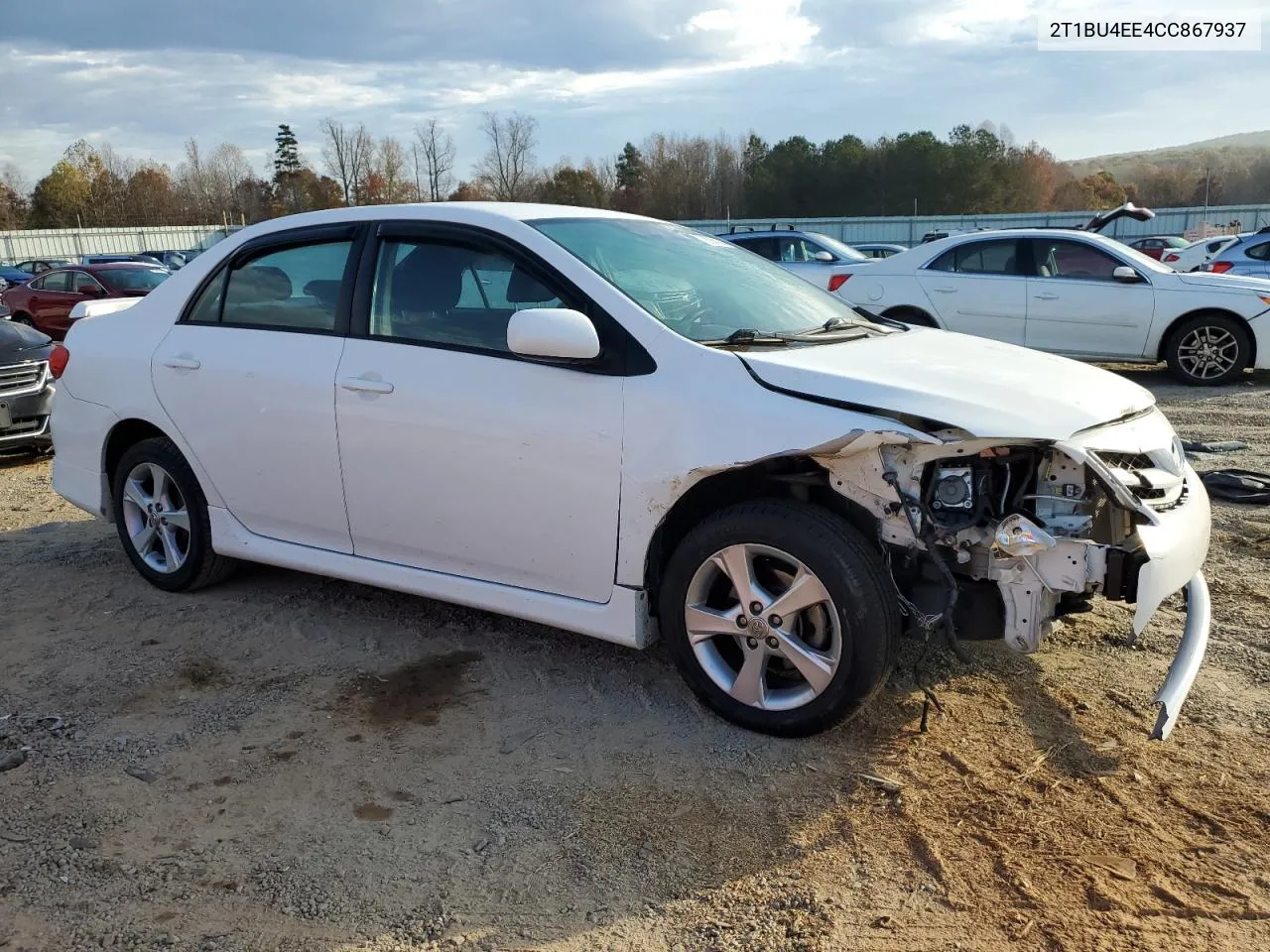 2012 Toyota Corolla Base VIN: 2T1BU4EE4CC867937 Lot: 78938164