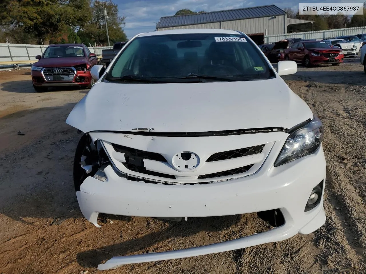 2012 Toyota Corolla Base VIN: 2T1BU4EE4CC867937 Lot: 78938164