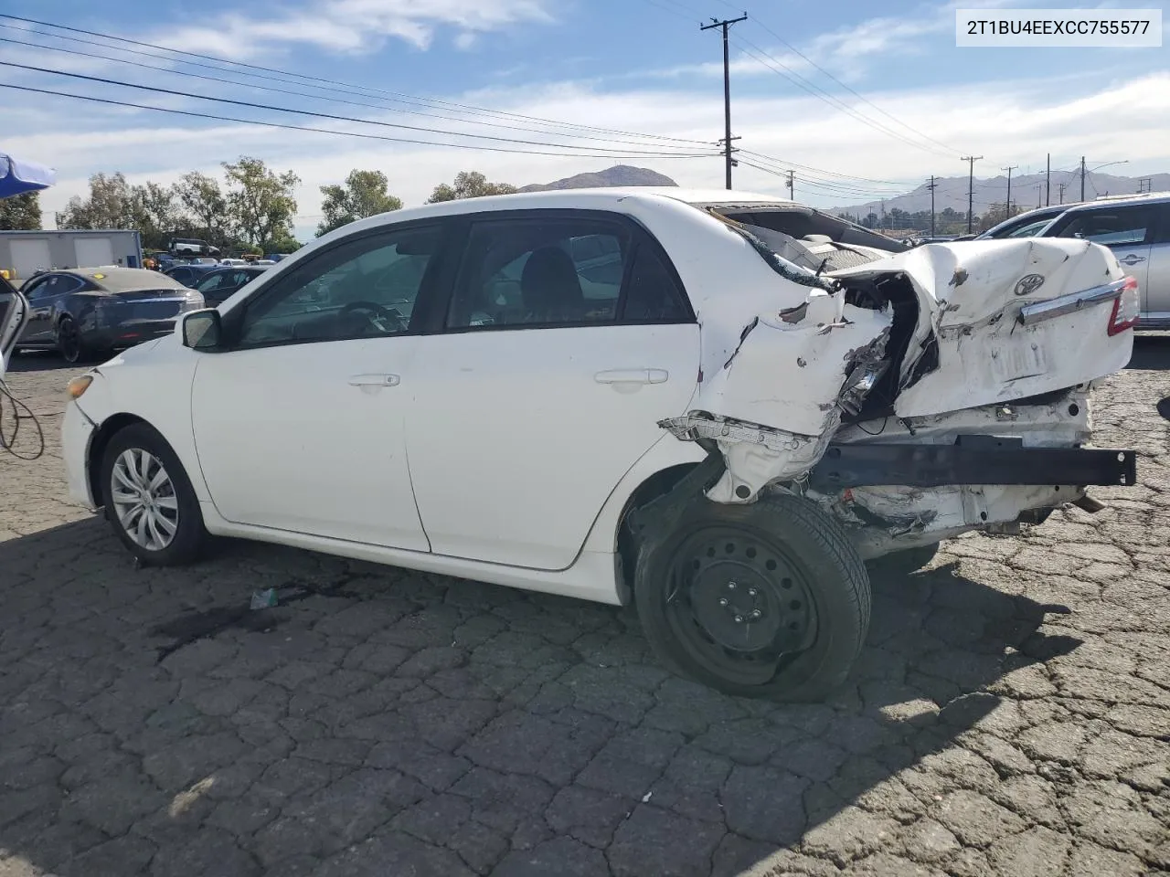 2012 Toyota Corolla Base VIN: 2T1BU4EEXCC755577 Lot: 79128184