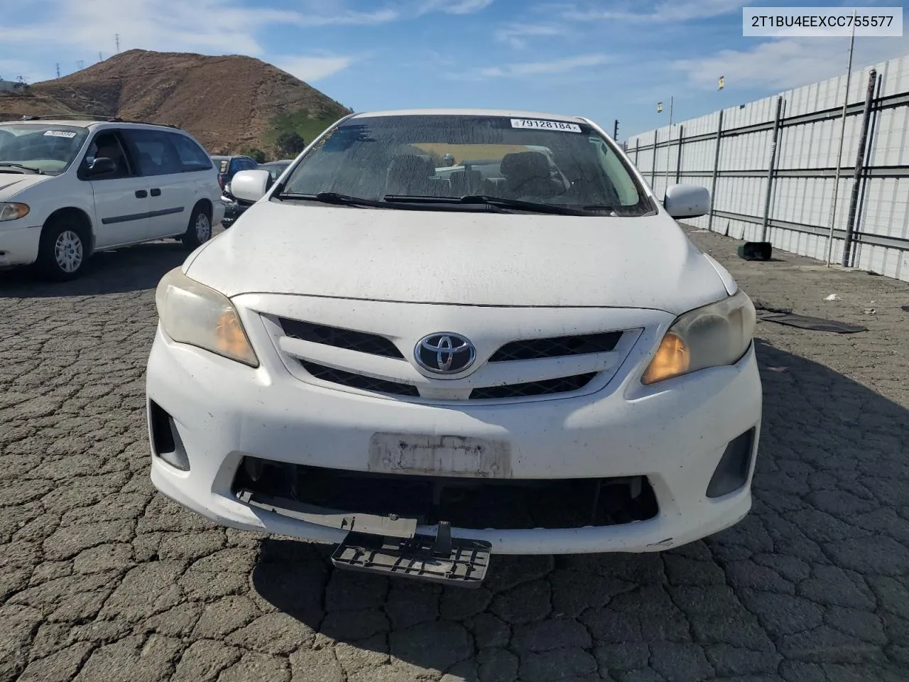 2012 Toyota Corolla Base VIN: 2T1BU4EEXCC755577 Lot: 79128184