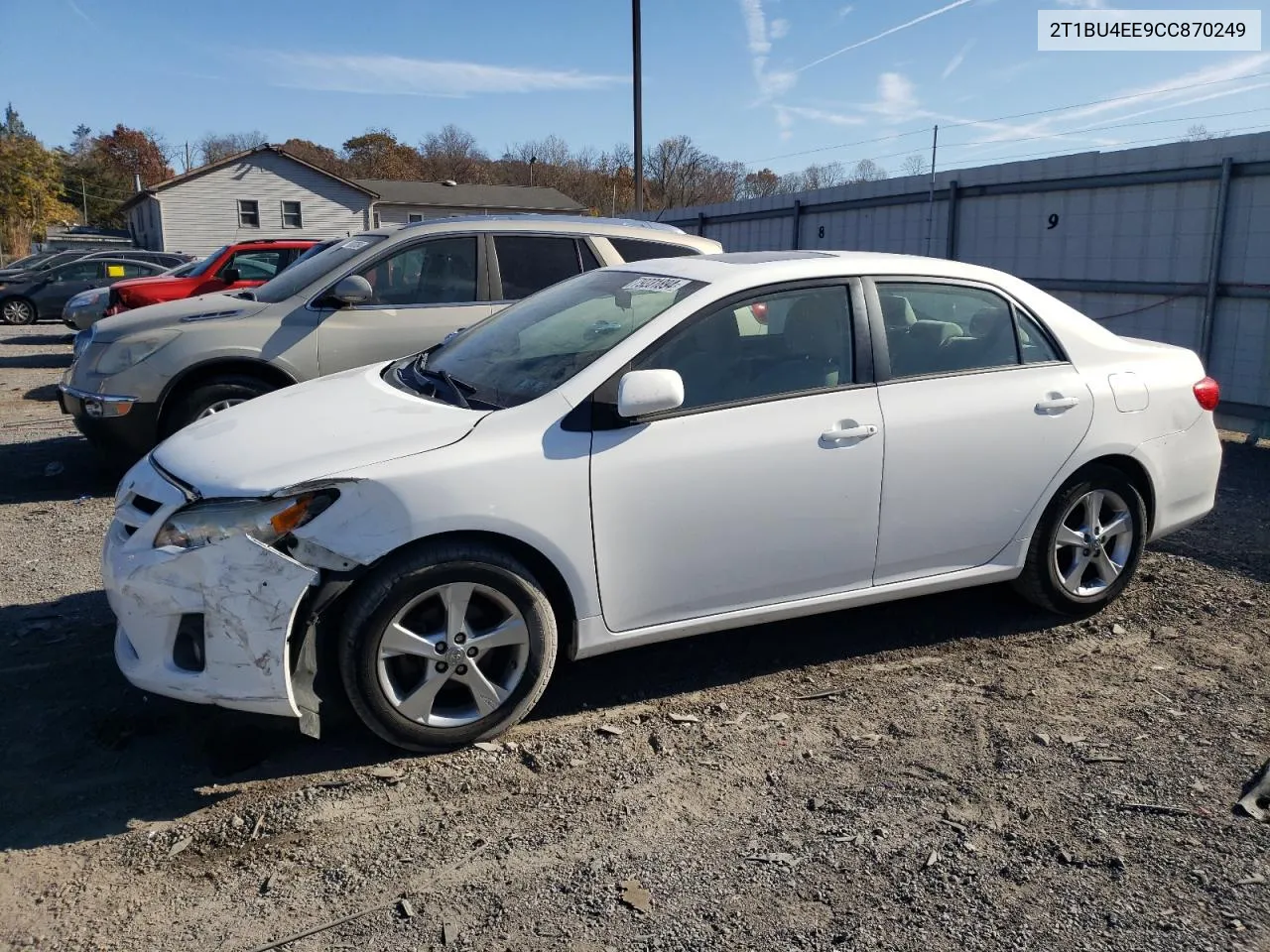 2012 Toyota Corolla Base VIN: 2T1BU4EE9CC870249 Lot: 79231894