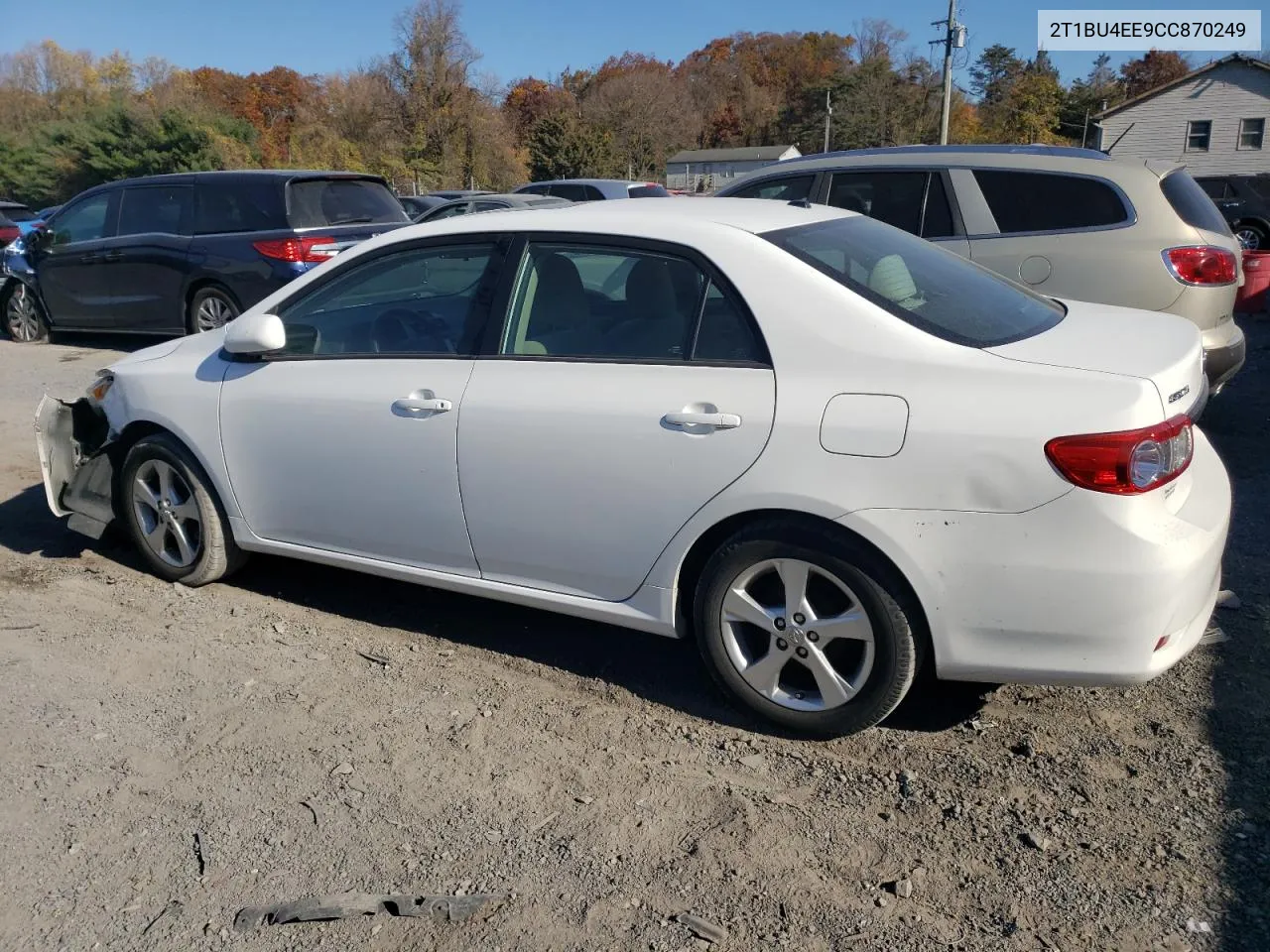 2012 Toyota Corolla Base VIN: 2T1BU4EE9CC870249 Lot: 79231894