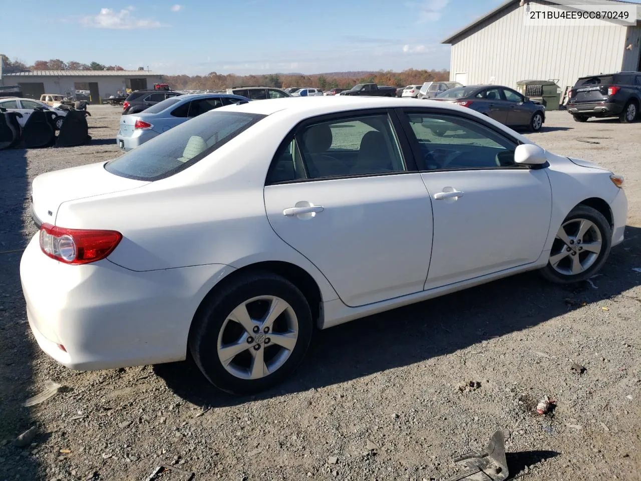 2012 Toyota Corolla Base VIN: 2T1BU4EE9CC870249 Lot: 79231894