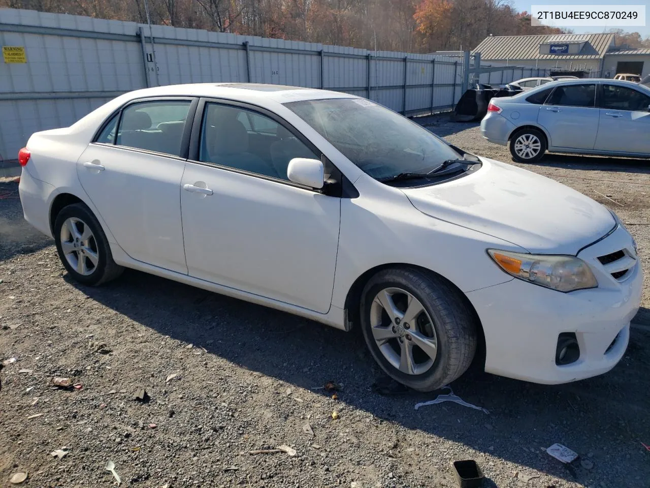 2012 Toyota Corolla Base VIN: 2T1BU4EE9CC870249 Lot: 79231894