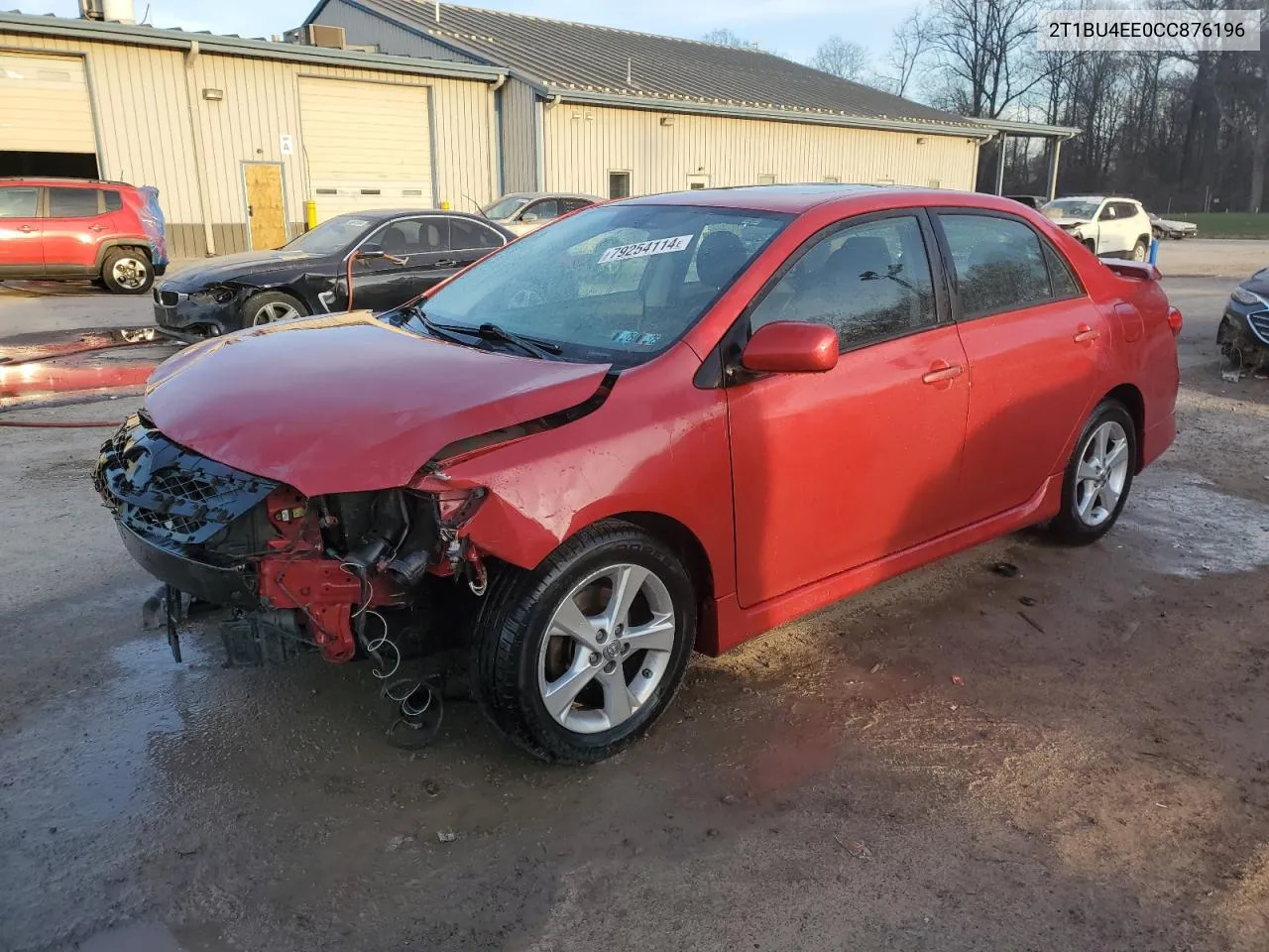 2012 Toyota Corolla Base VIN: 2T1BU4EE0CC876196 Lot: 79254114