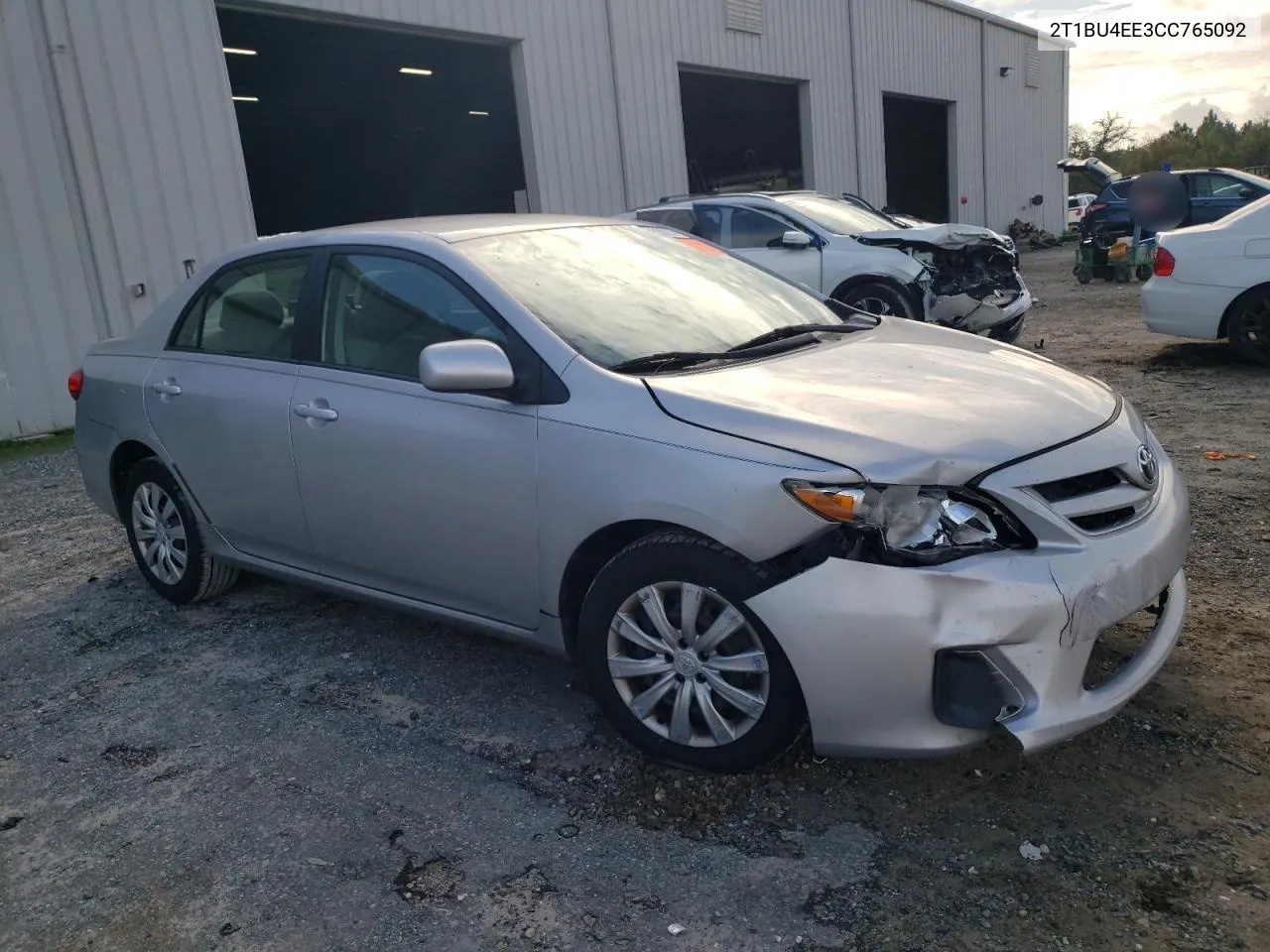 2012 Toyota Corolla Base VIN: 2T1BU4EE3CC765092 Lot: 80333074