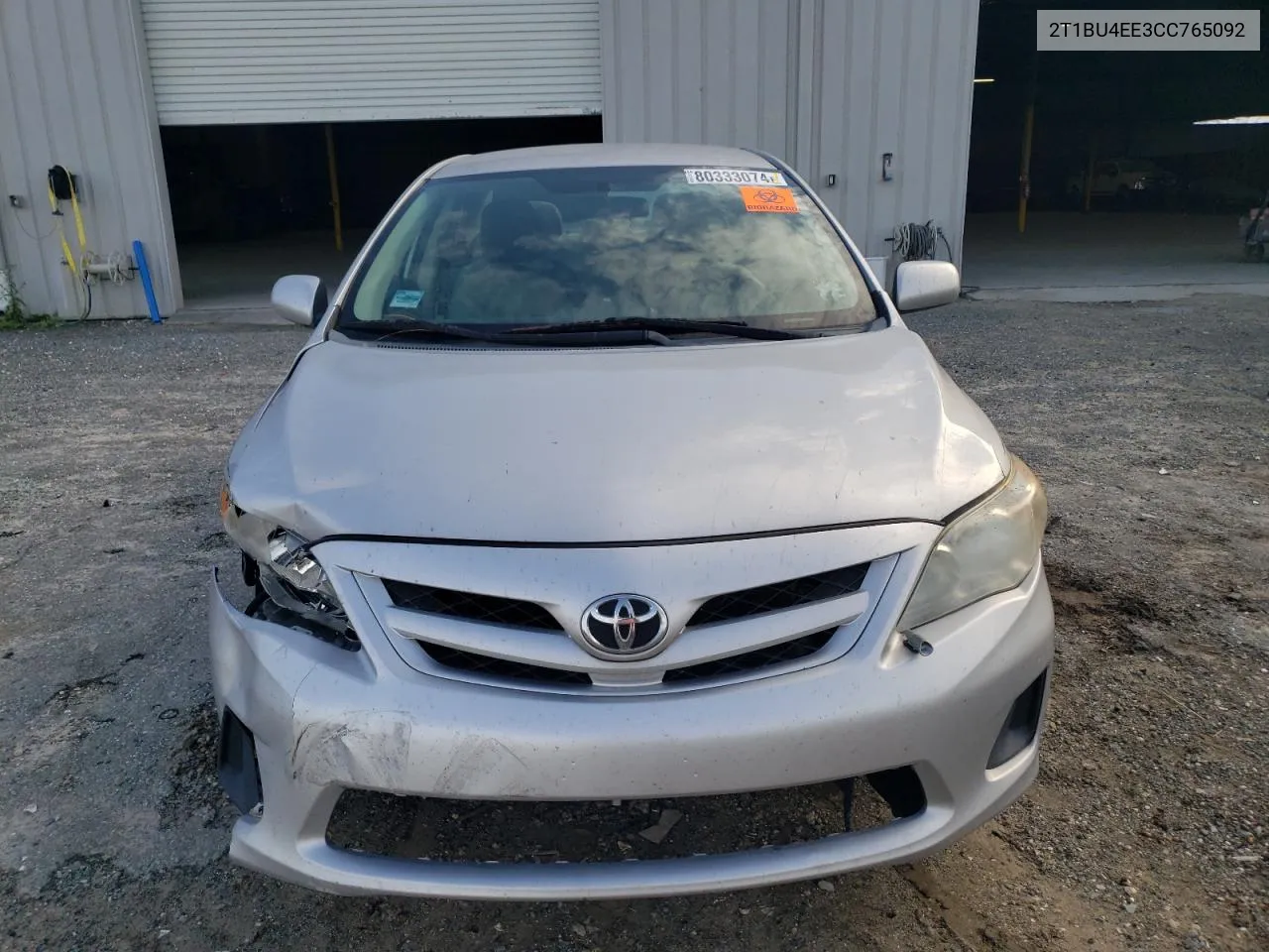 2012 Toyota Corolla Base VIN: 2T1BU4EE3CC765092 Lot: 80333074