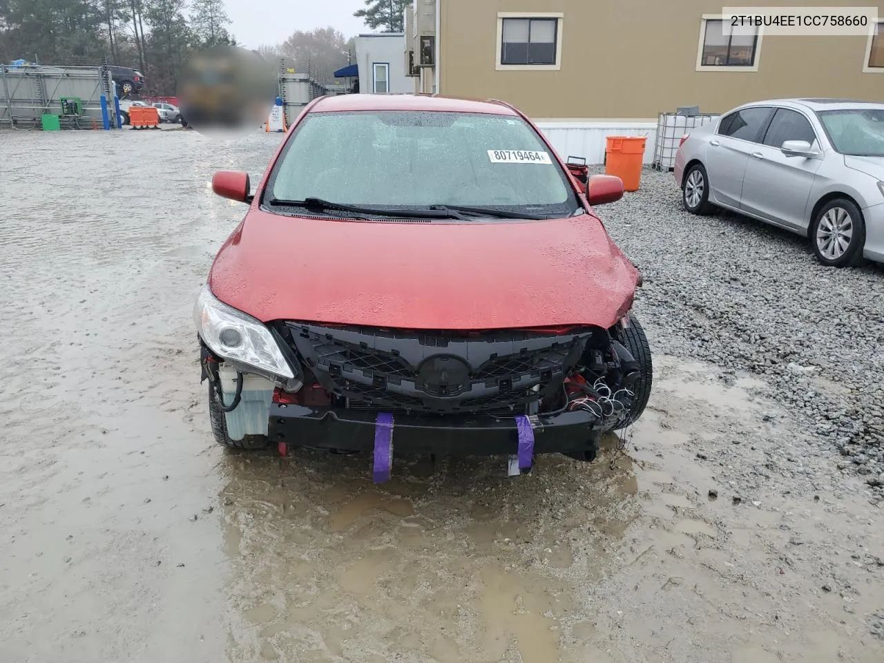 2012 Toyota Corolla Base VIN: 2T1BU4EE1CC758660 Lot: 80719464