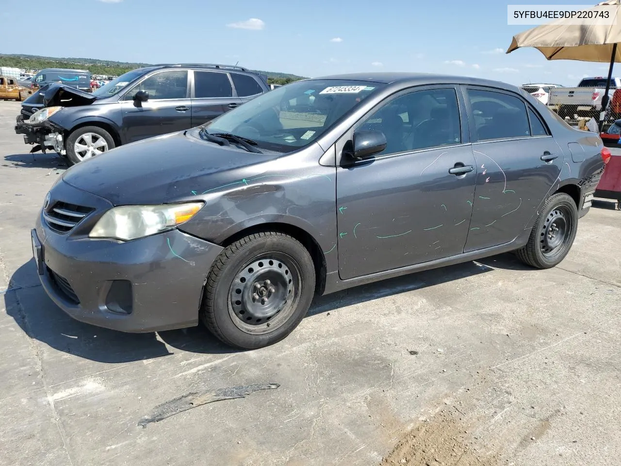 2013 Toyota Corolla Base VIN: 5YFBU4EE9DP220743 Lot: 67245334