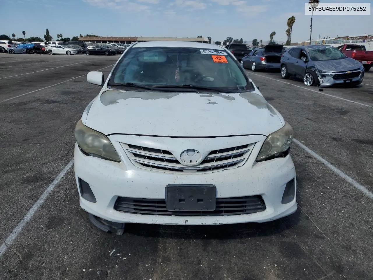 2013 Toyota Corolla Base VIN: 5YFBU4EE9DP075252 Lot: 67362984