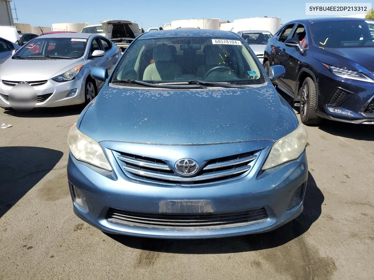 2013 Toyota Corolla Base VIN: 5YFBU4EE2DP213312 Lot: 68578104