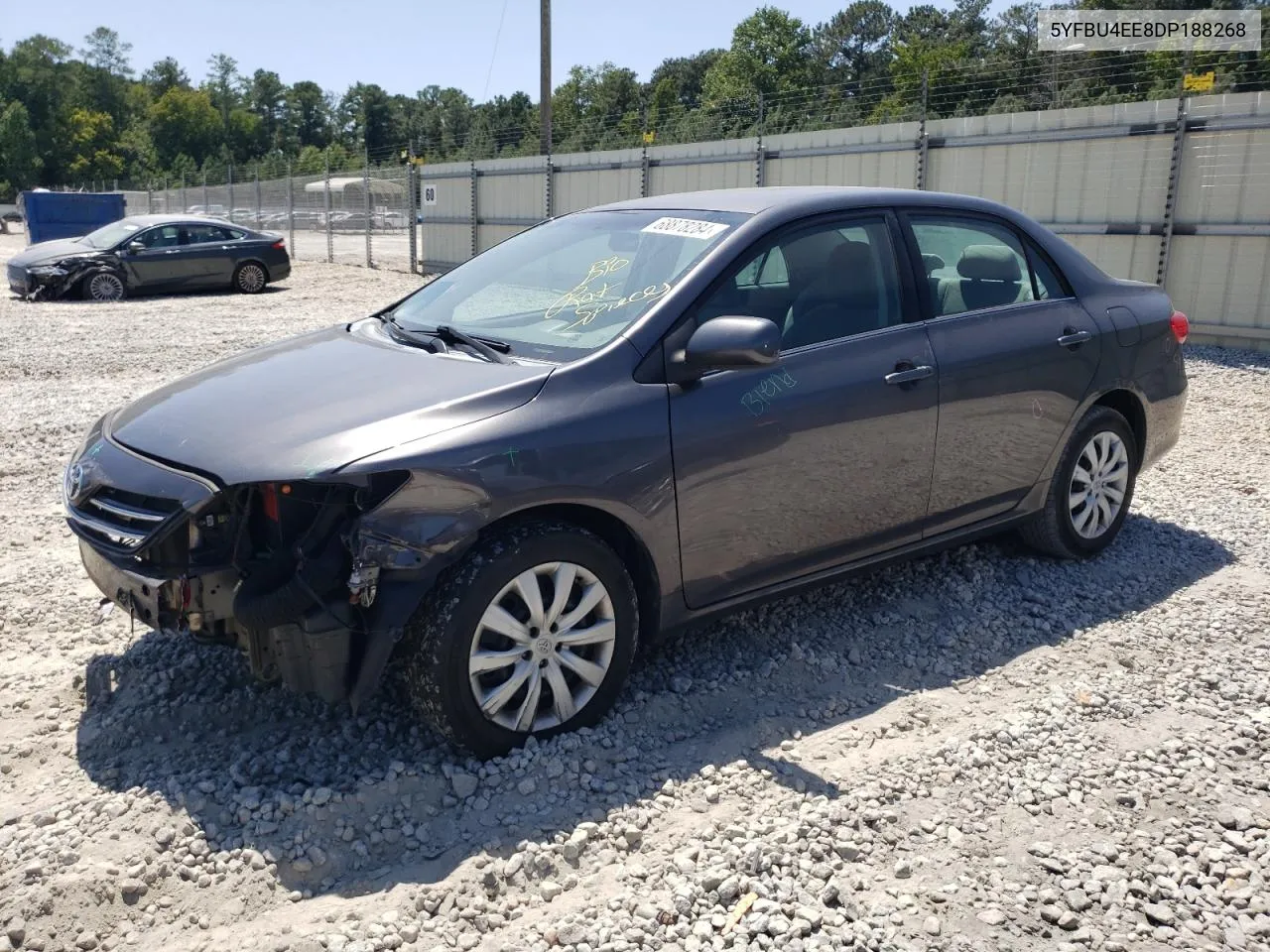 2013 Toyota Corolla Base VIN: 5YFBU4EE8DP188268 Lot: 68878284