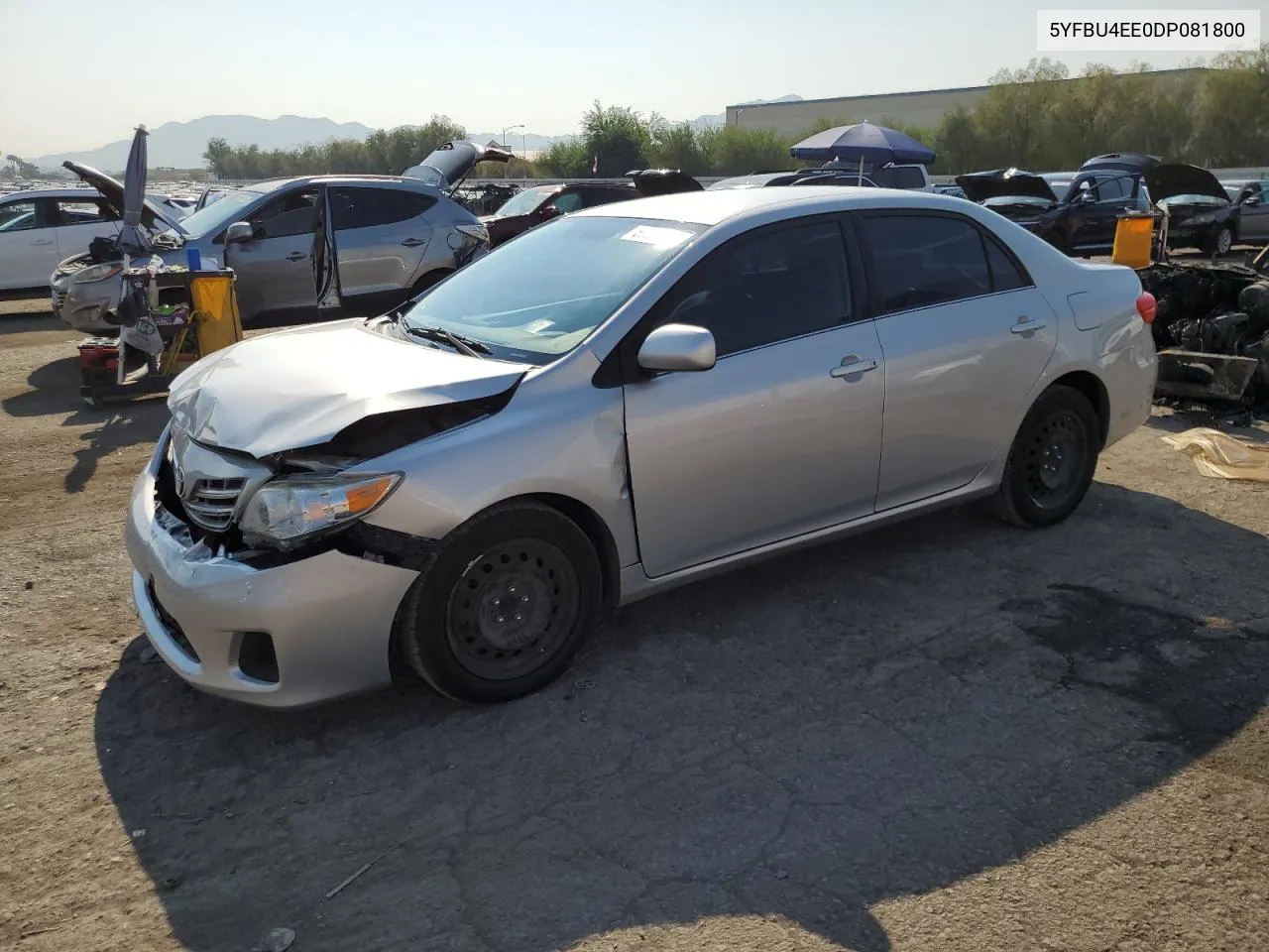 2013 Toyota Corolla Base VIN: 5YFBU4EE0DP081800 Lot: 69964844