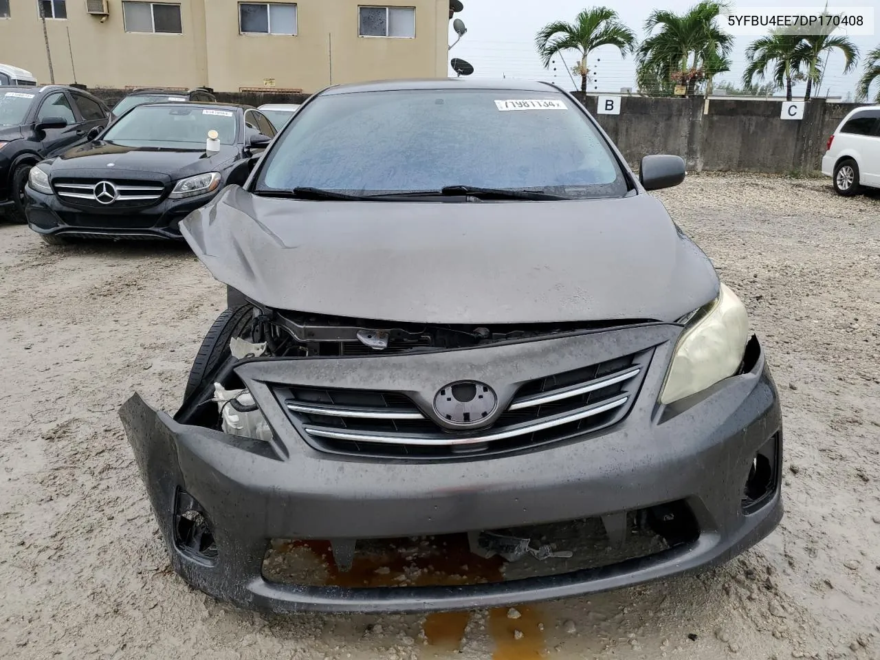 2013 Toyota Corolla Base VIN: 5YFBU4EE7DP170408 Lot: 71981134