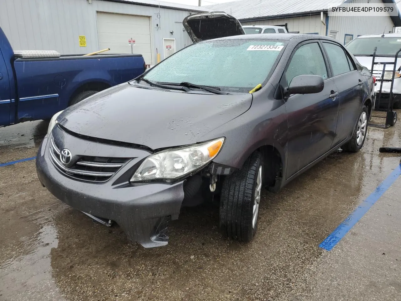 2013 Toyota Corolla Base VIN: 5YFBU4EE4DP109579 Lot: 72327334