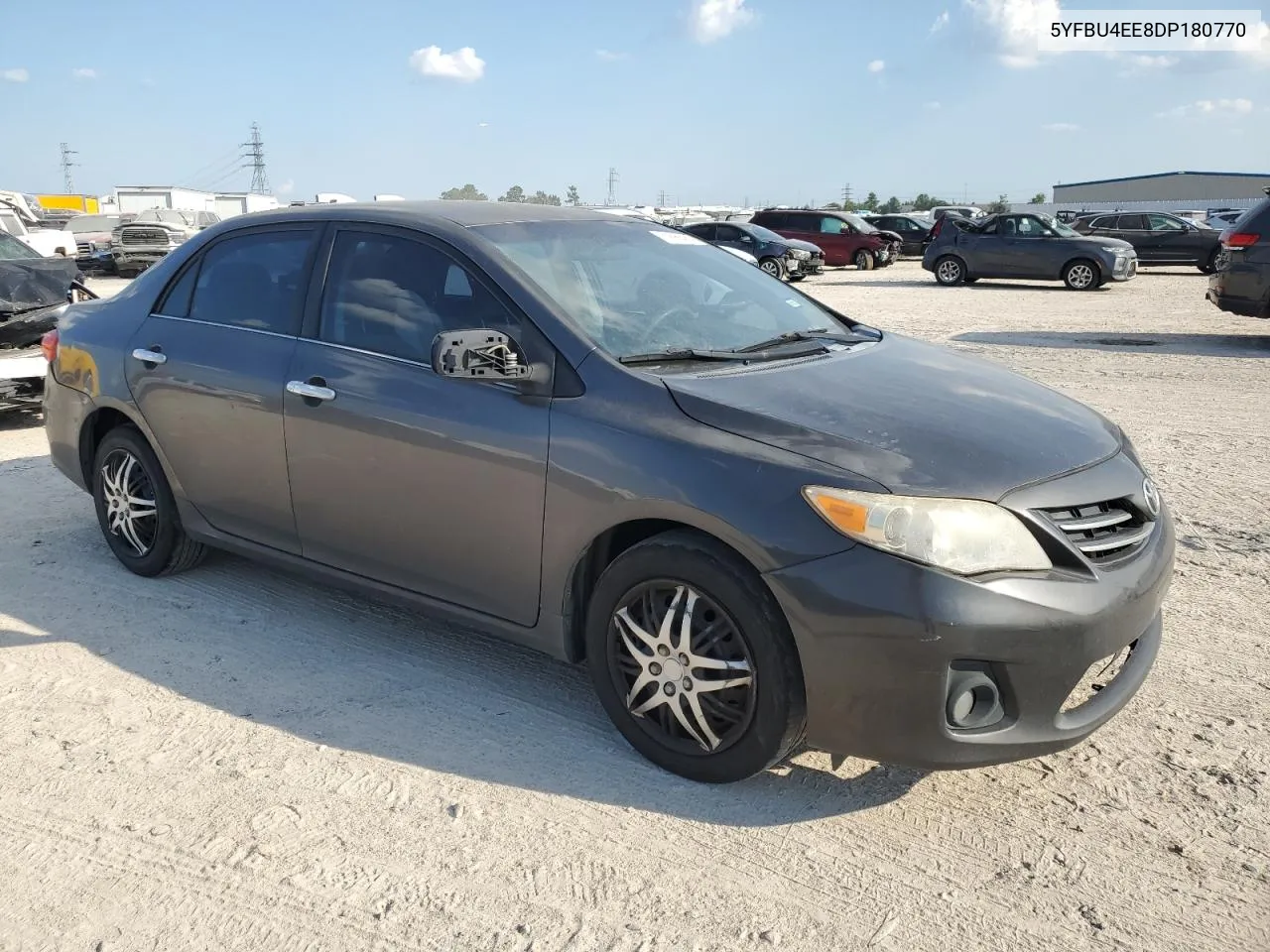 2013 Toyota Corolla Base VIN: 5YFBU4EE8DP180770 Lot: 72568484