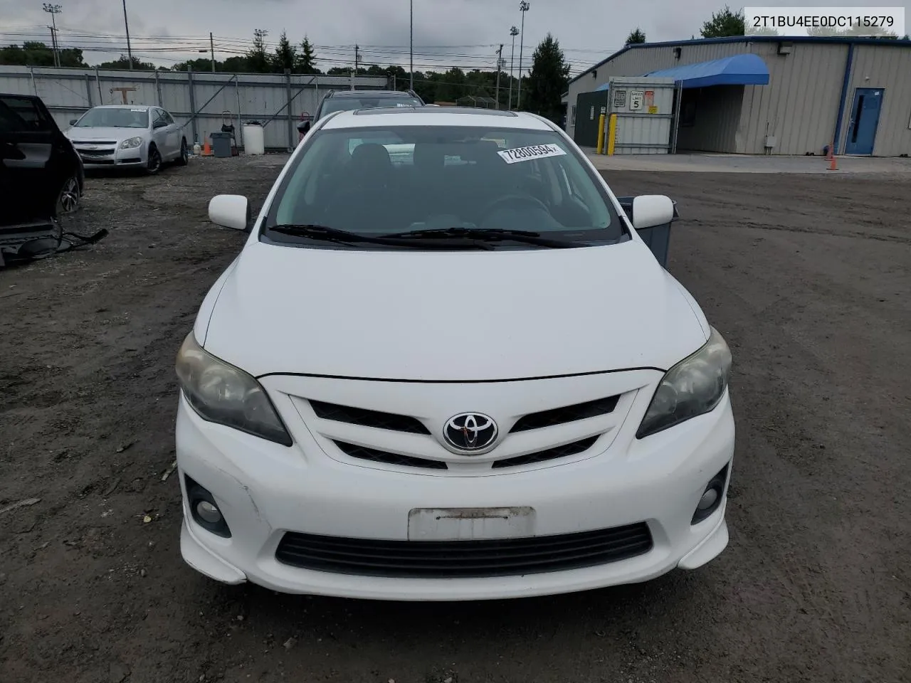 2013 Toyota Corolla Base VIN: 2T1BU4EE0DC115279 Lot: 72800594