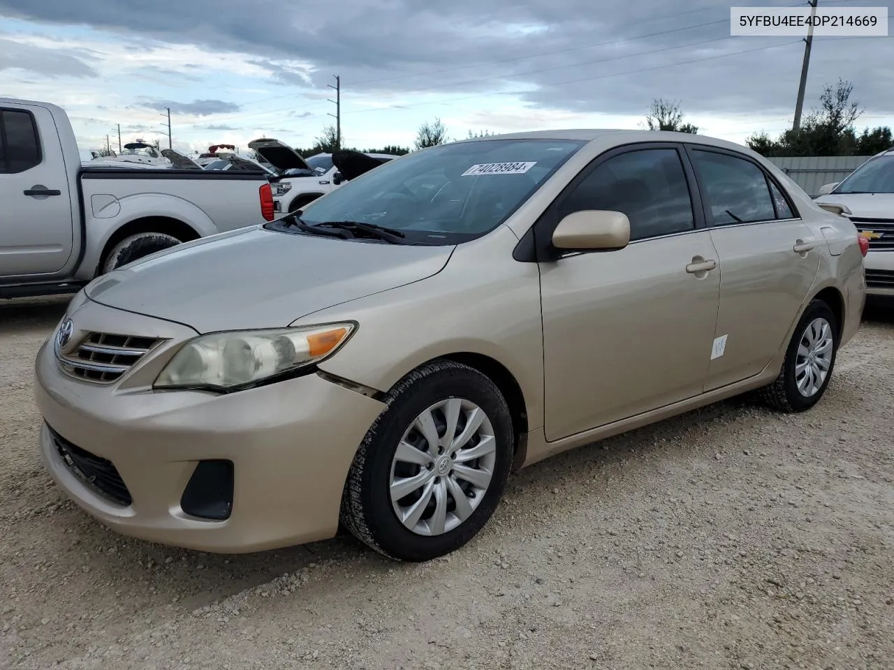 2013 Toyota Corolla Base VIN: 5YFBU4EE4DP214669 Lot: 74028984