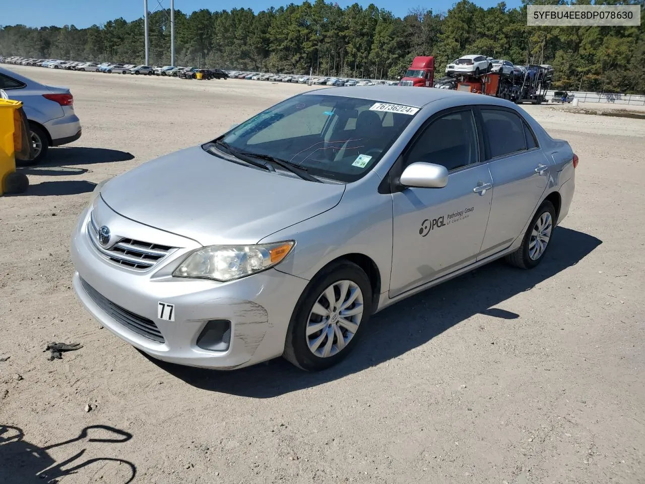 2013 Toyota Corolla Base VIN: 5YFBU4EE8DP078630 Lot: 76736224