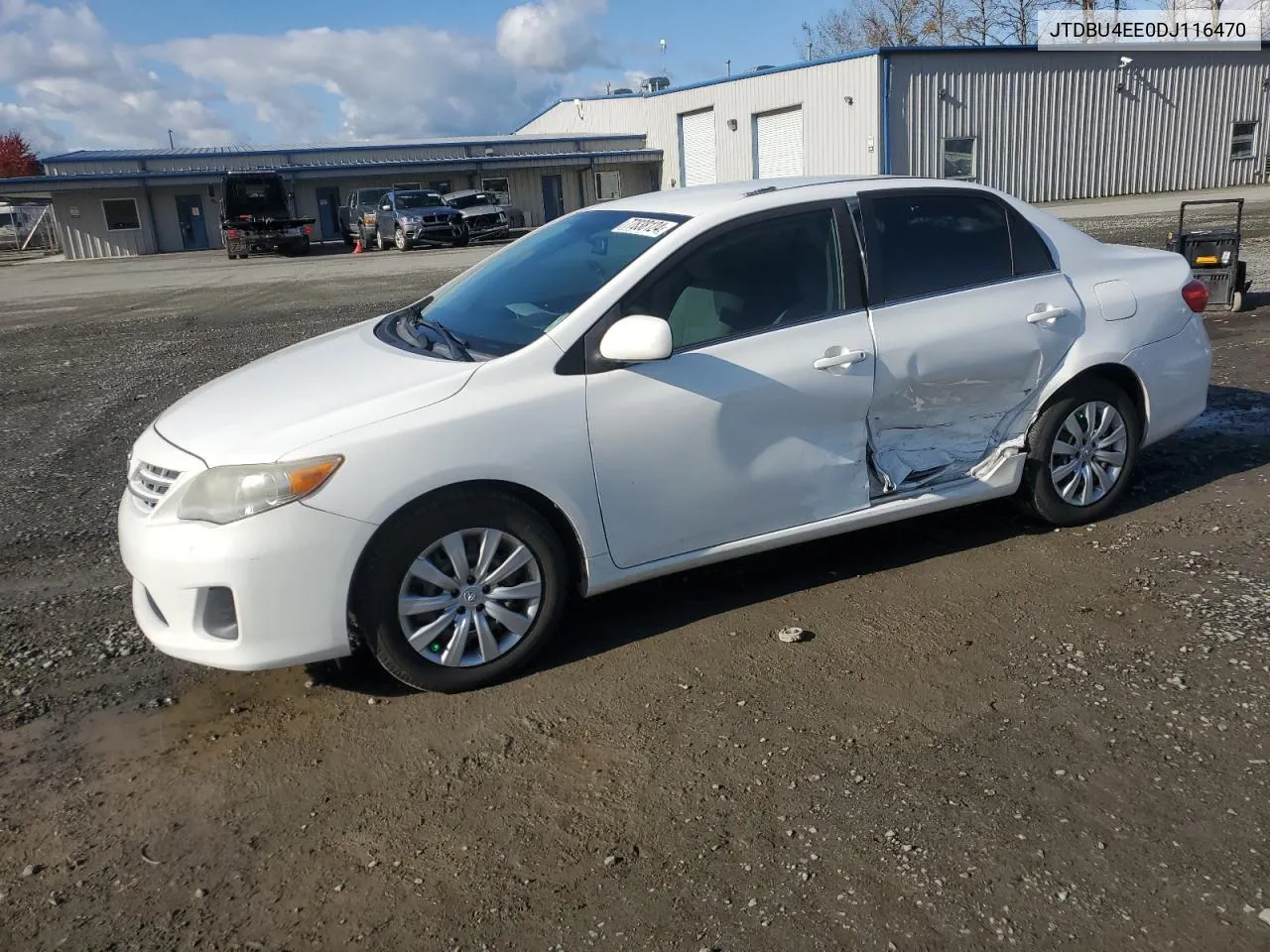 2013 Toyota Corolla Base VIN: JTDBU4EE0DJ116470 Lot: 77838124