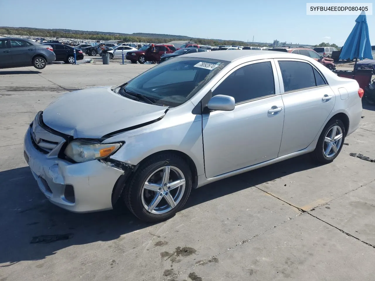 2013 Toyota Corolla Base VIN: 5YFBU4EE0DP080405 Lot: 78092874