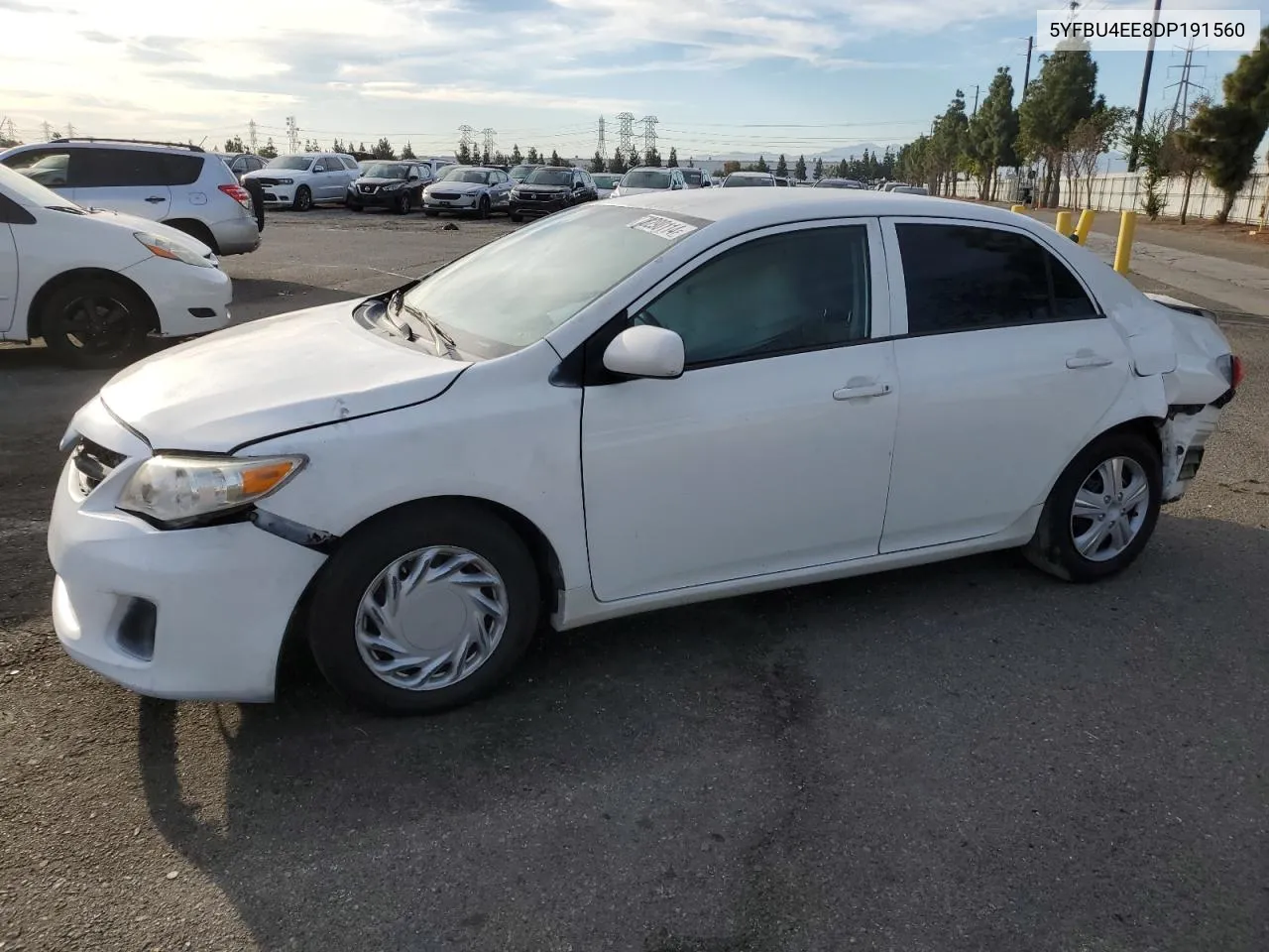 2013 Toyota Corolla Base VIN: 5YFBU4EE8DP191560 Lot: 78290114