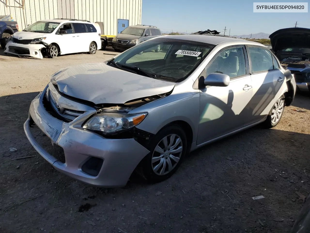 2013 Toyota Corolla Base VIN: 5YFBU4EE5DP094820 Lot: 78550094