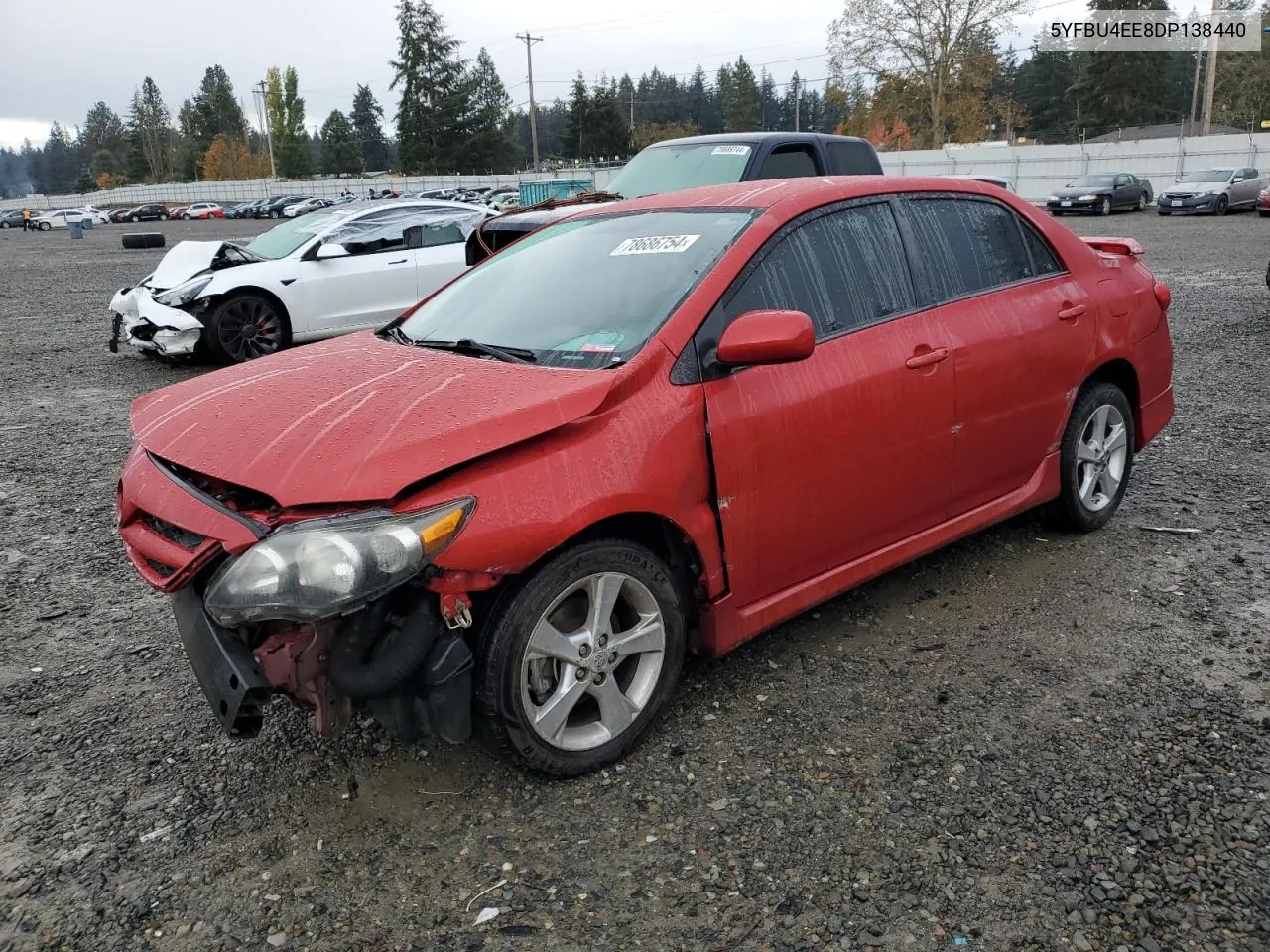 2013 Toyota Corolla Base VIN: 5YFBU4EE8DP138440 Lot: 78686754