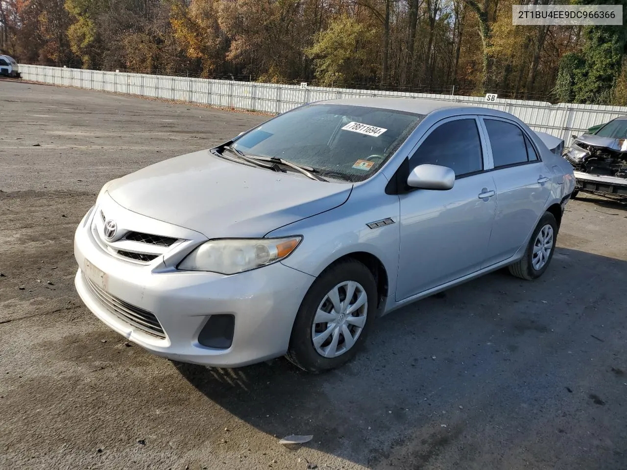 2013 Toyota Corolla Base VIN: 2T1BU4EE9DC966366 Lot: 78811694