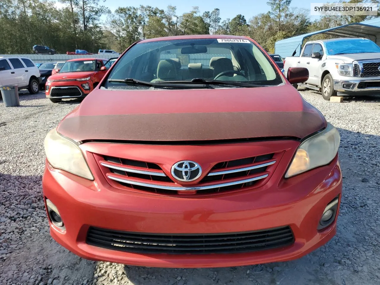 2013 Toyota Corolla Base VIN: 5YFBU4EE3DP136921 Lot: 79862974