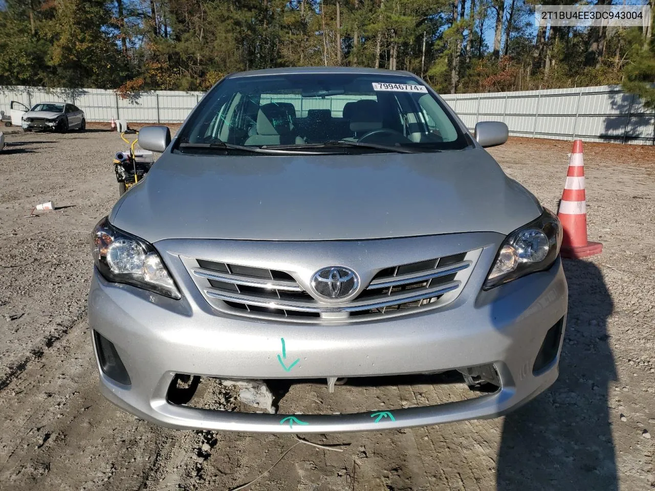 2013 Toyota Corolla Base VIN: 2T1BU4EE3DC943004 Lot: 79946774