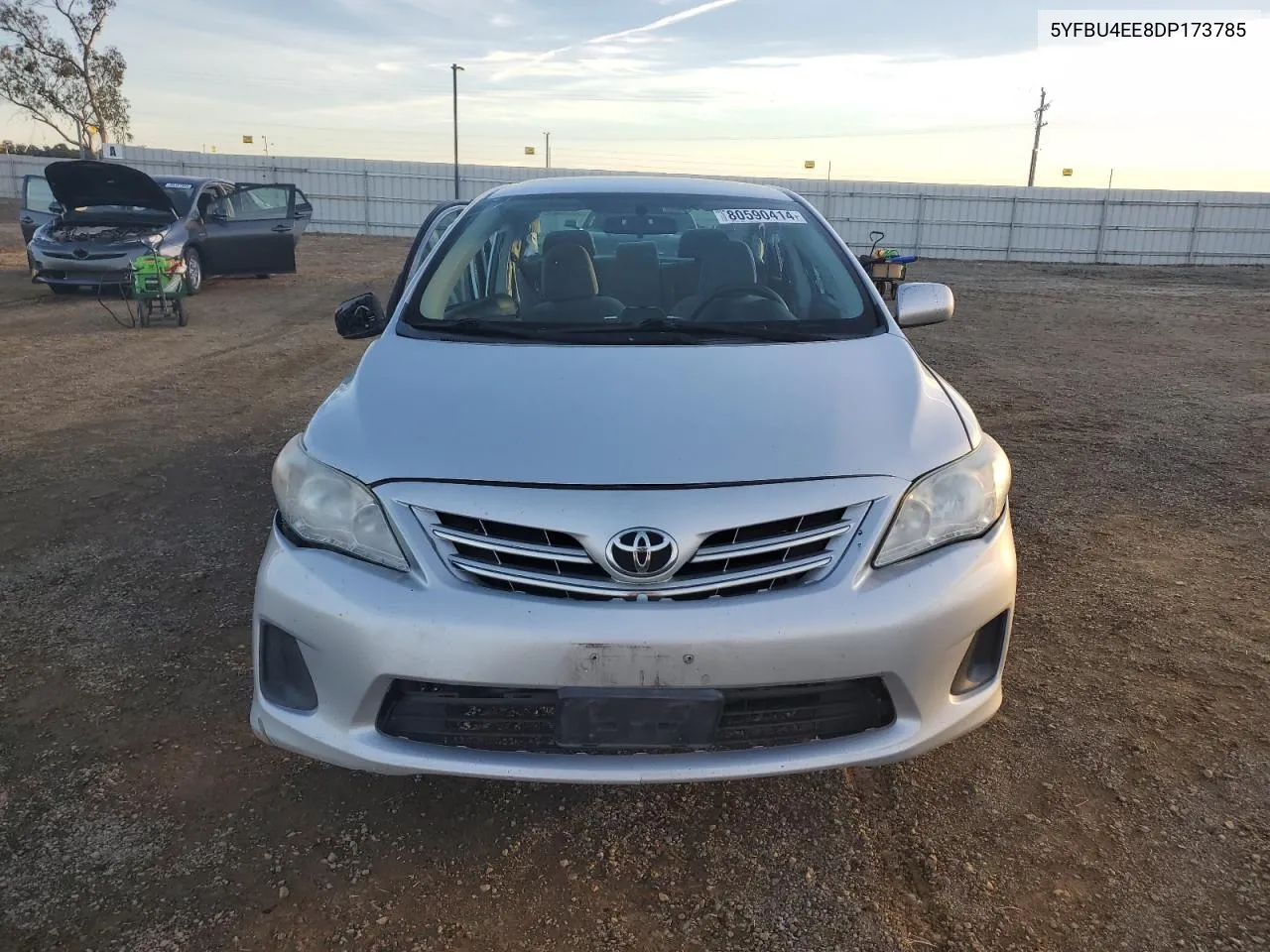 2013 Toyota Corolla Base VIN: 5YFBU4EE8DP173785 Lot: 80590414