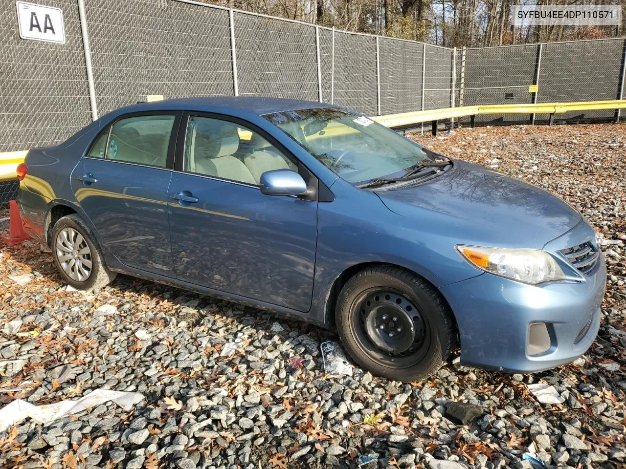 2013 Toyota Corolla Base VIN: 5YFBU4EE4DP110571 Lot: 80651324