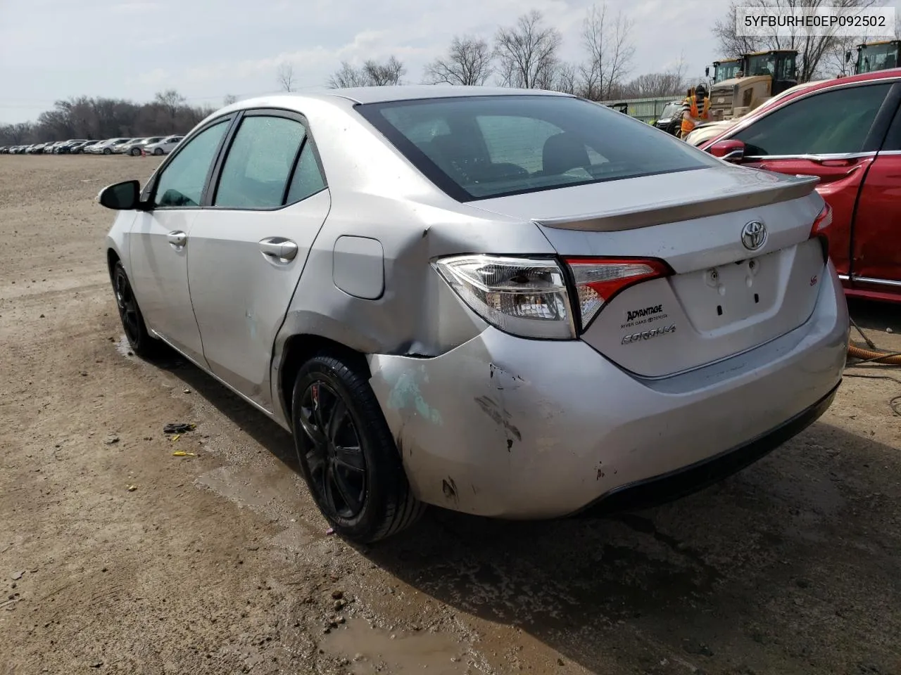 2014 Toyota Corolla L VIN: 5YFBURHE0EP092502 Lot: 46149684