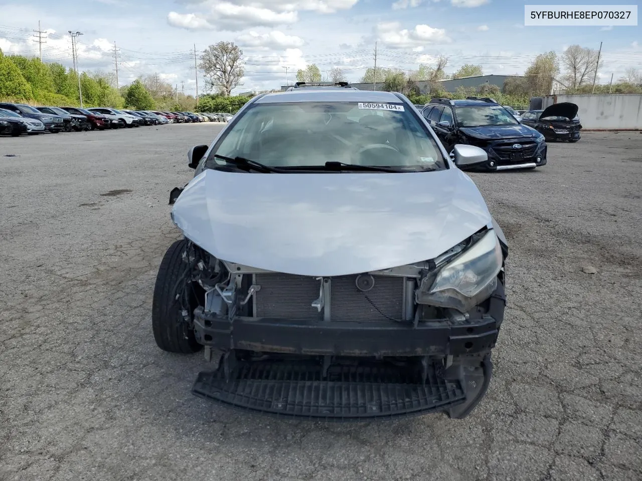 2014 Toyota Corolla L VIN: 5YFBURHE8EP070327 Lot: 50594104