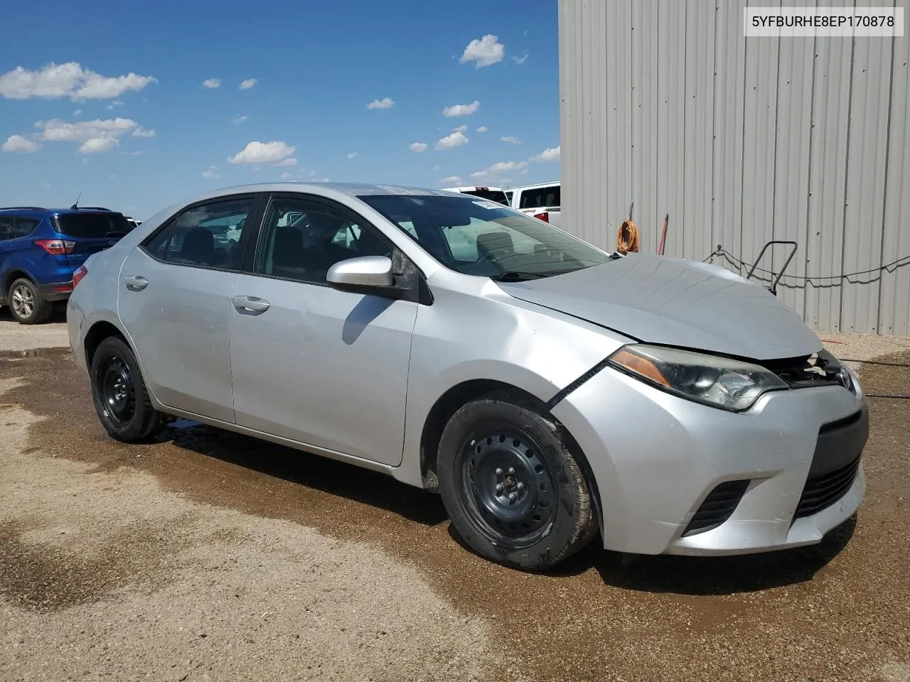 2014 Toyota Corolla L VIN: 5YFBURHE8EP170878 Lot: 54728564