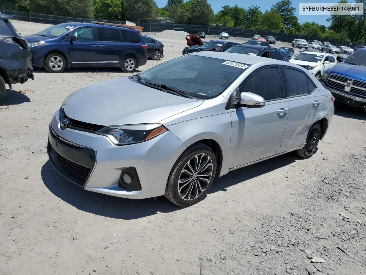 2014 Toyota Corolla L VIN: 5YFBURHE8EP145981 Lot: 60572564