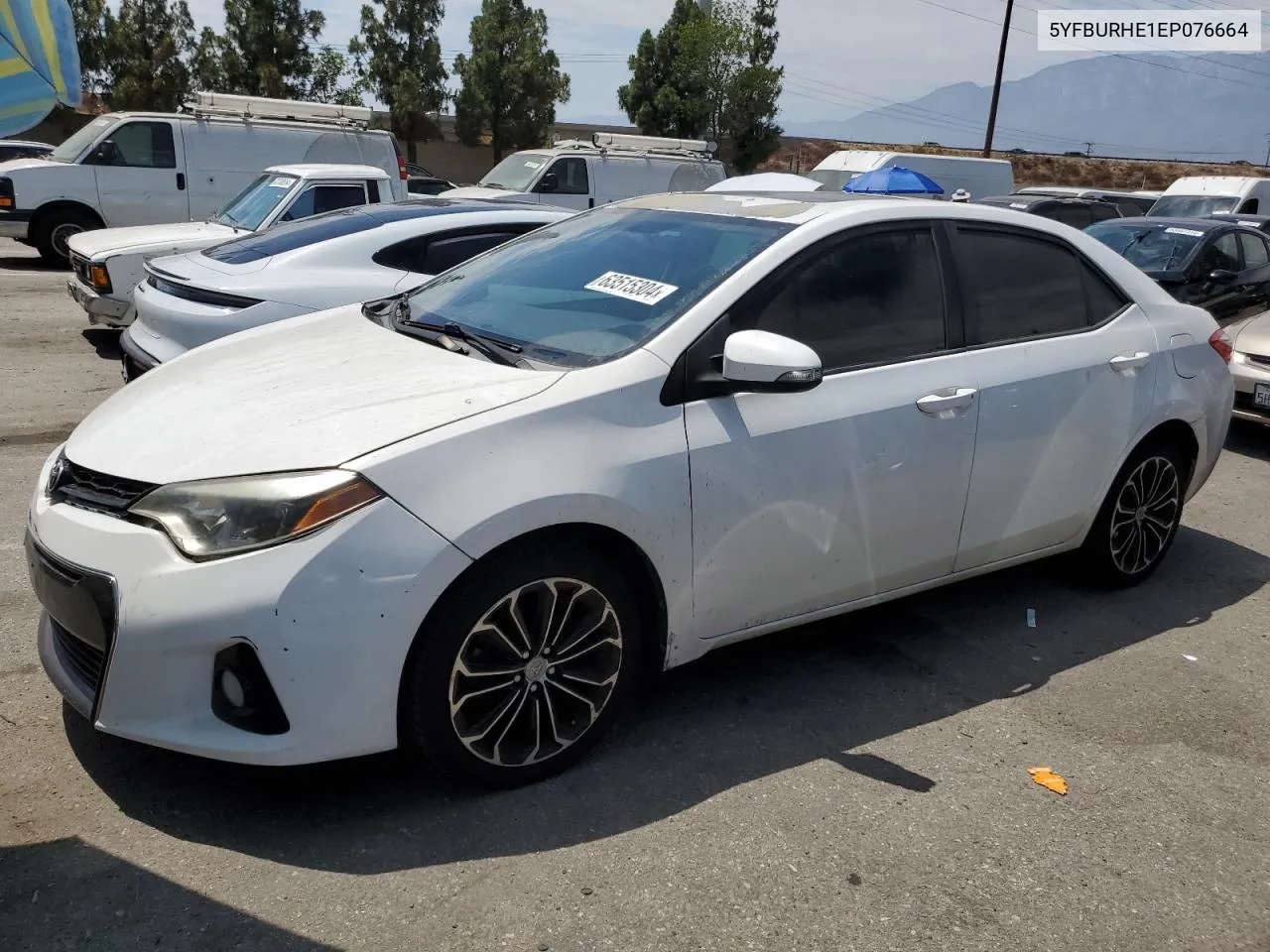 2014 Toyota Corolla L VIN: 5YFBURHE1EP076664 Lot: 63515304