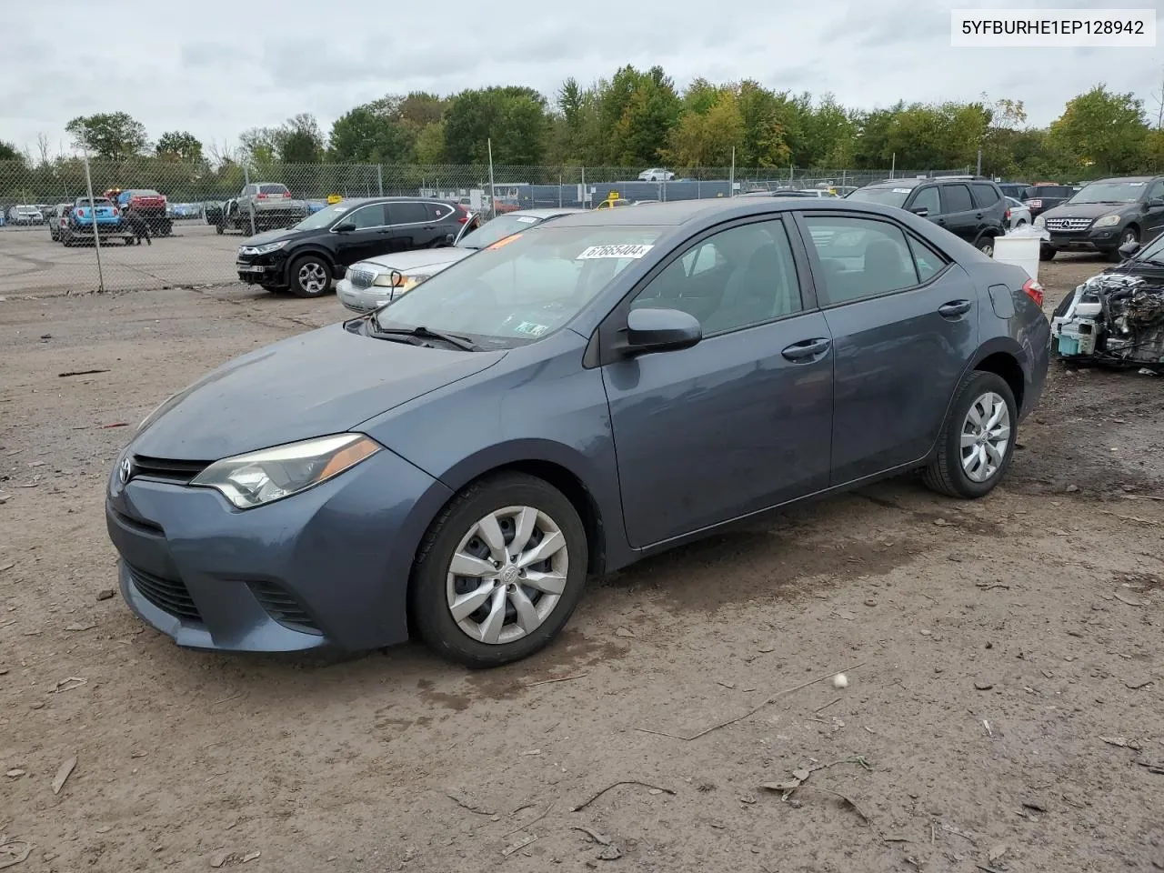 2014 Toyota Corolla L VIN: 5YFBURHE1EP128942 Lot: 67665404