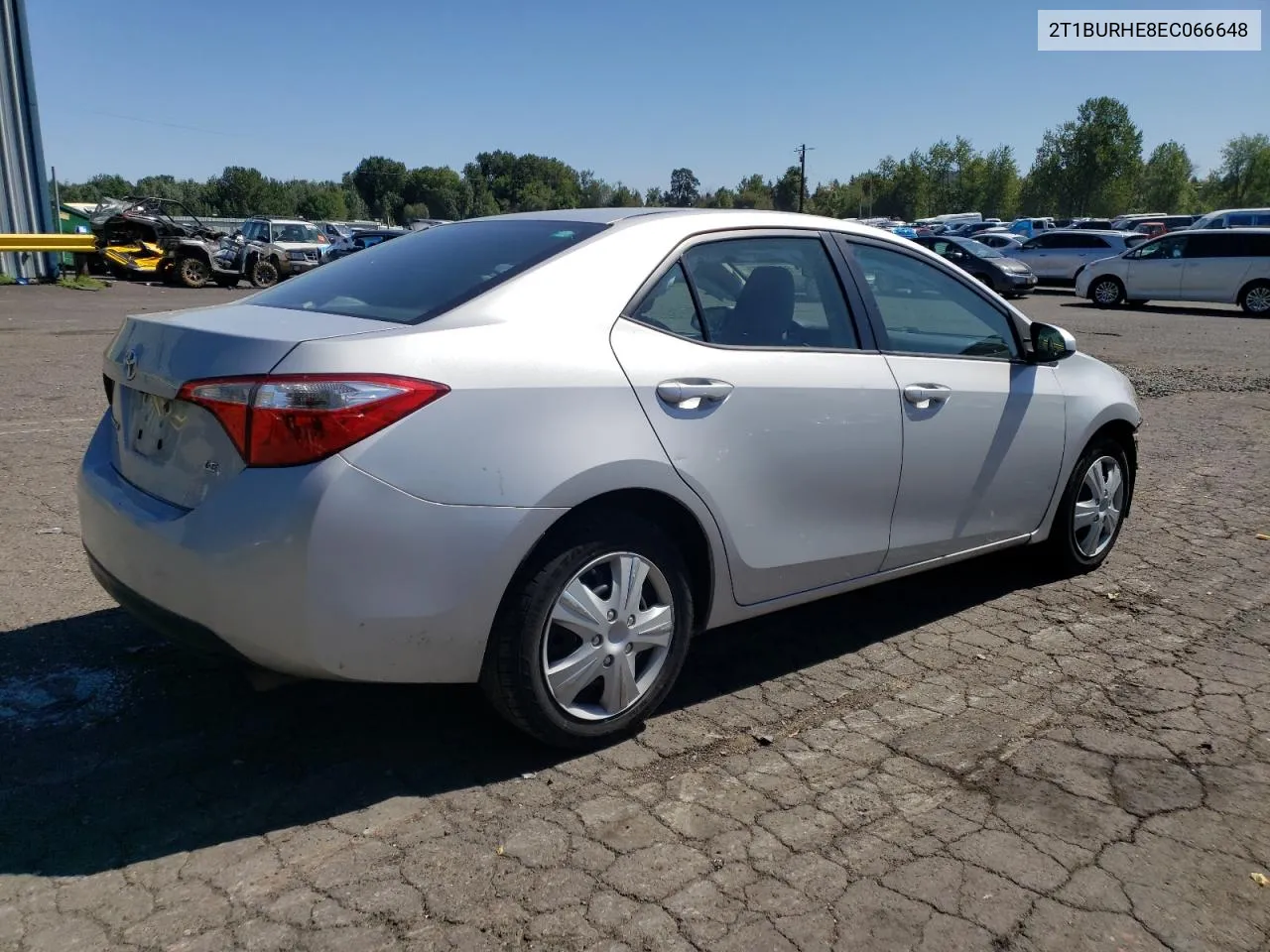 2014 Toyota Corolla L VIN: 2T1BURHE8EC066648 Lot: 69136304