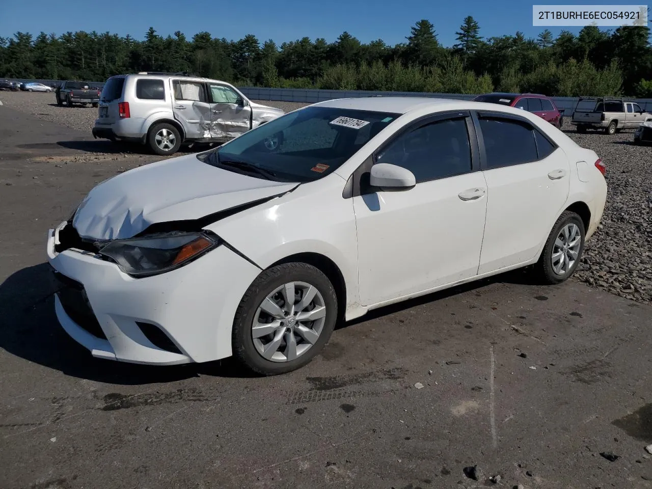 2014 Toyota Corolla L VIN: 2T1BURHE6EC054921 Lot: 69601794