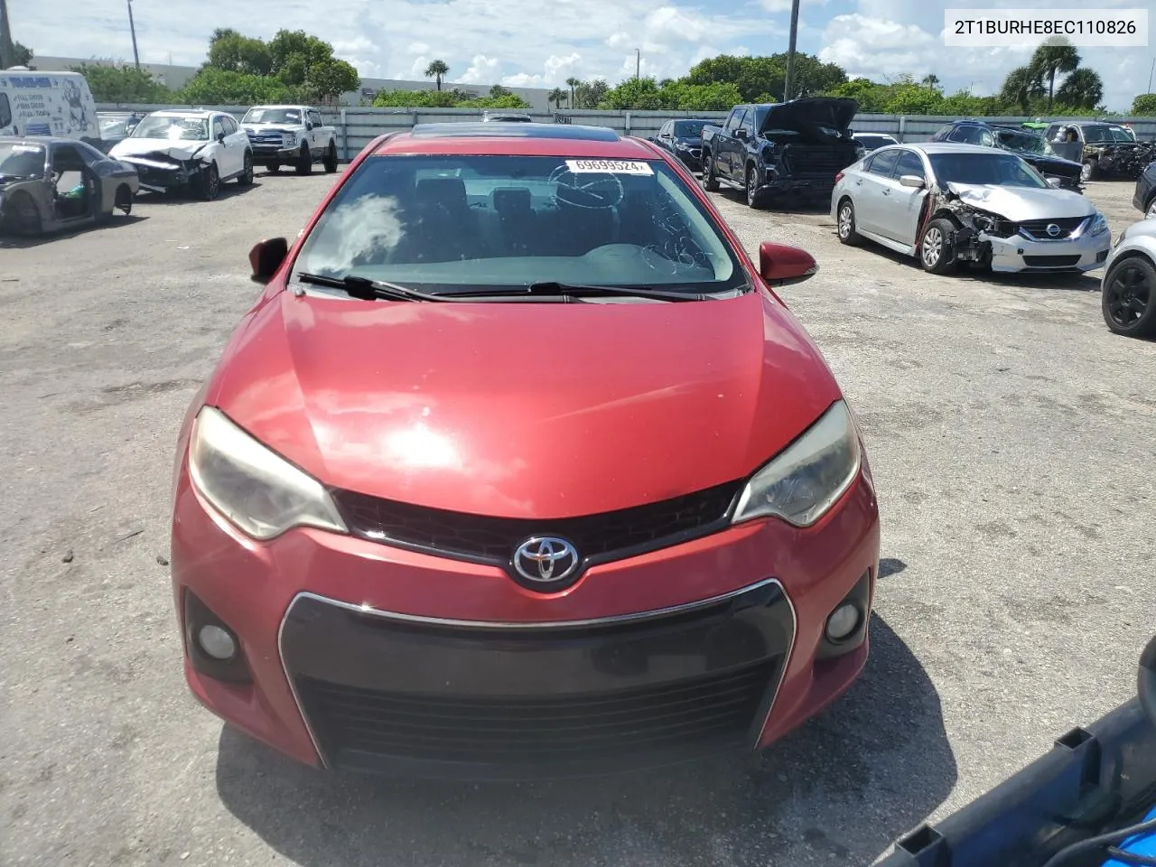 2014 Toyota Corolla L VIN: 2T1BURHE8EC110826 Lot: 69699524