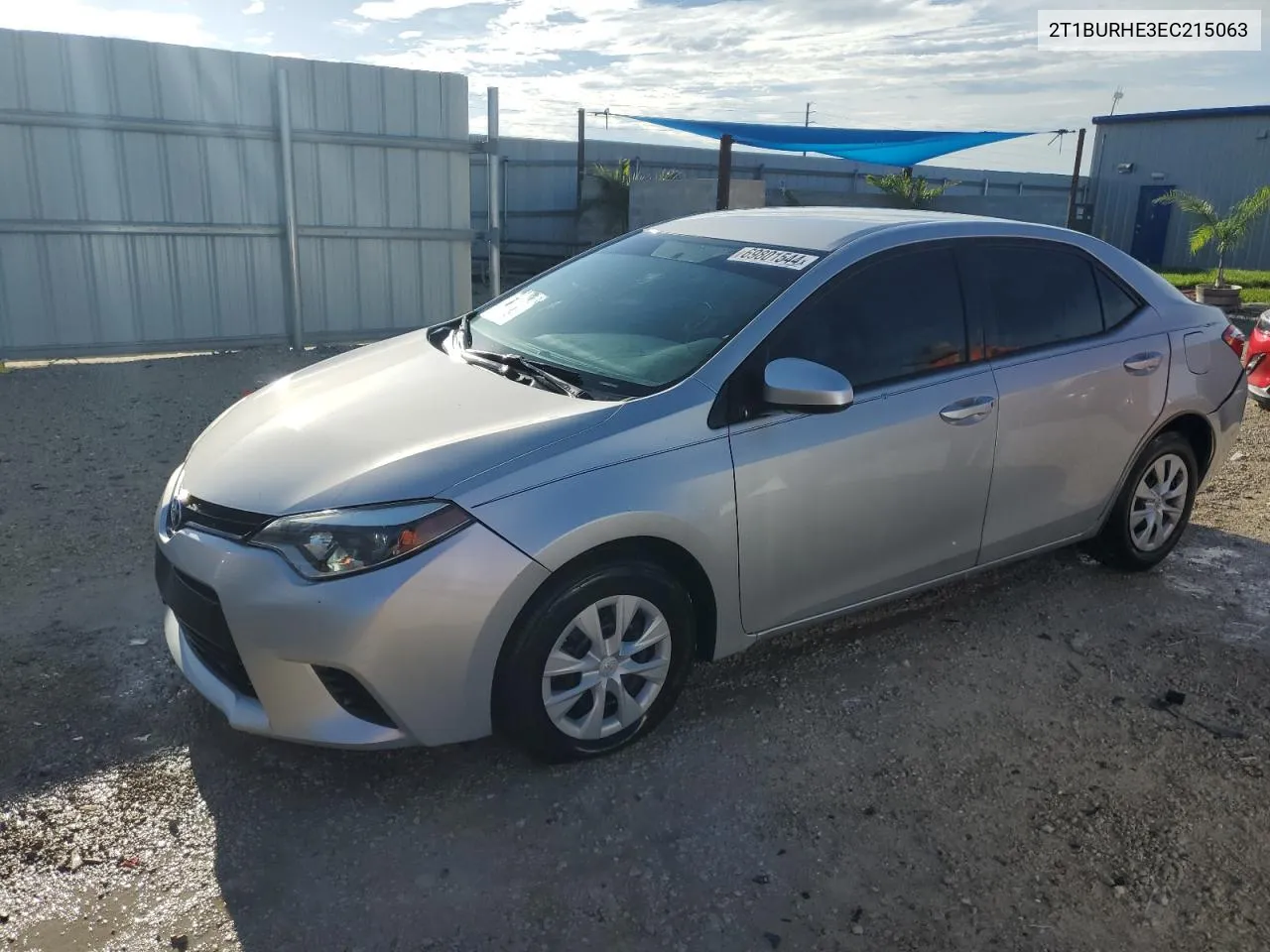 2014 Toyota Corolla L VIN: 2T1BURHE3EC215063 Lot: 69801544